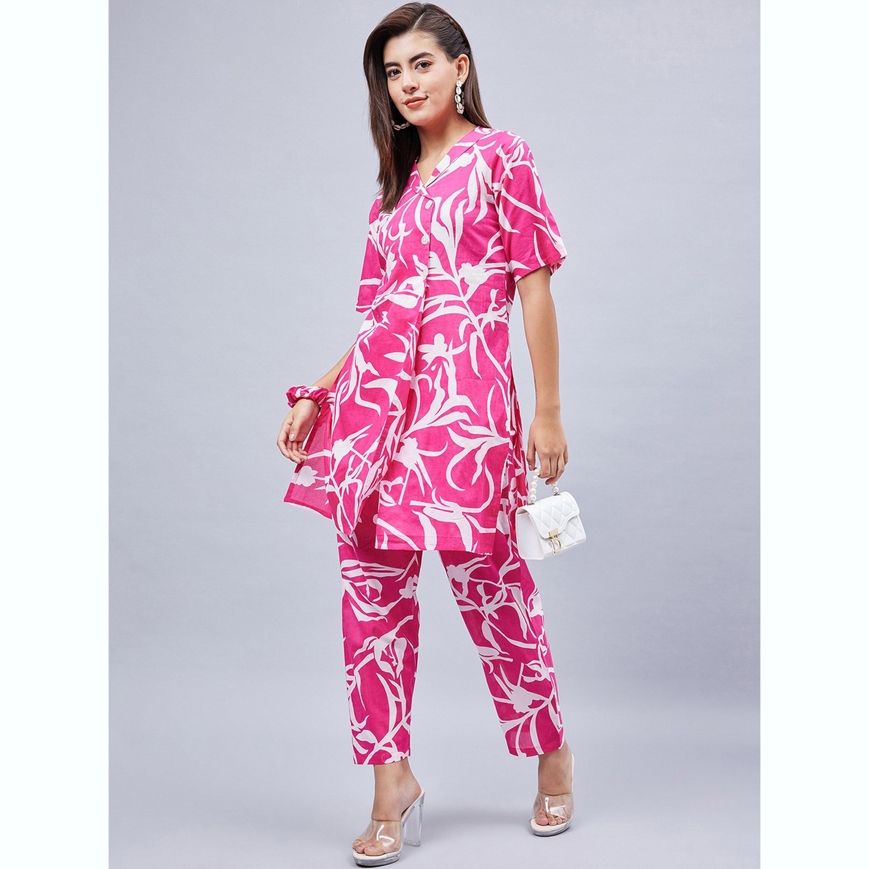 طقم تونيك مطبوع مع بنطال-women-clothing-coordsets-image-2