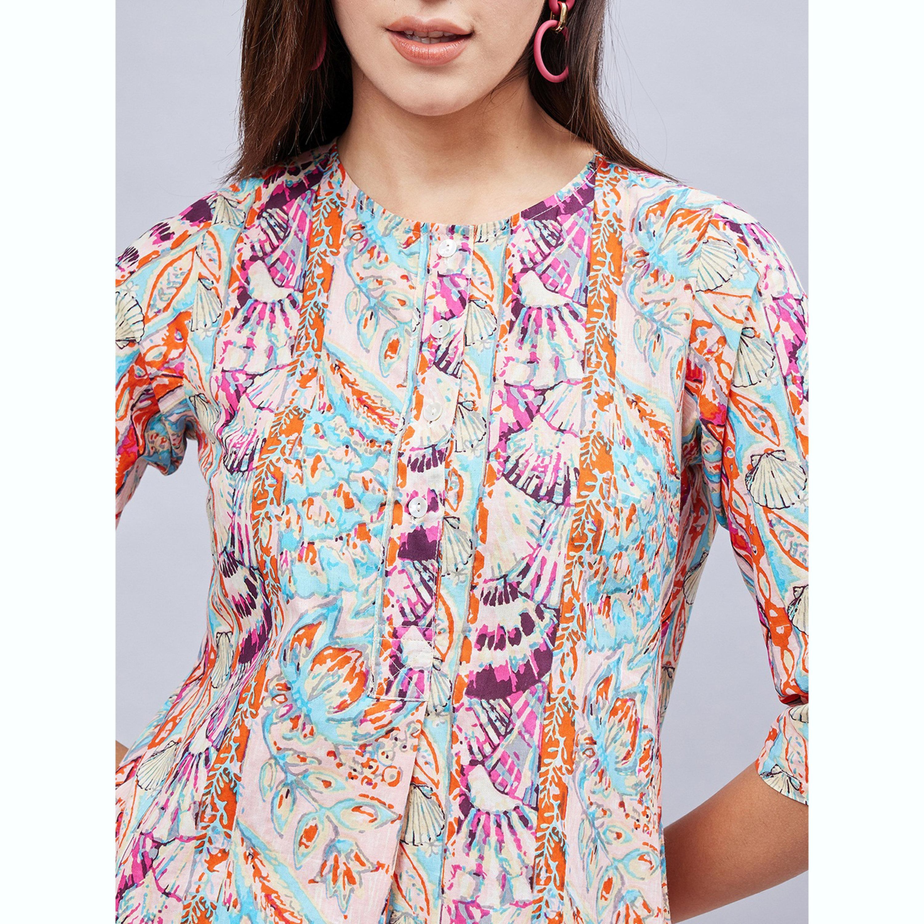 طقم تونيك مطبوع مع بنطال-women-clothing-coordsets-image-6