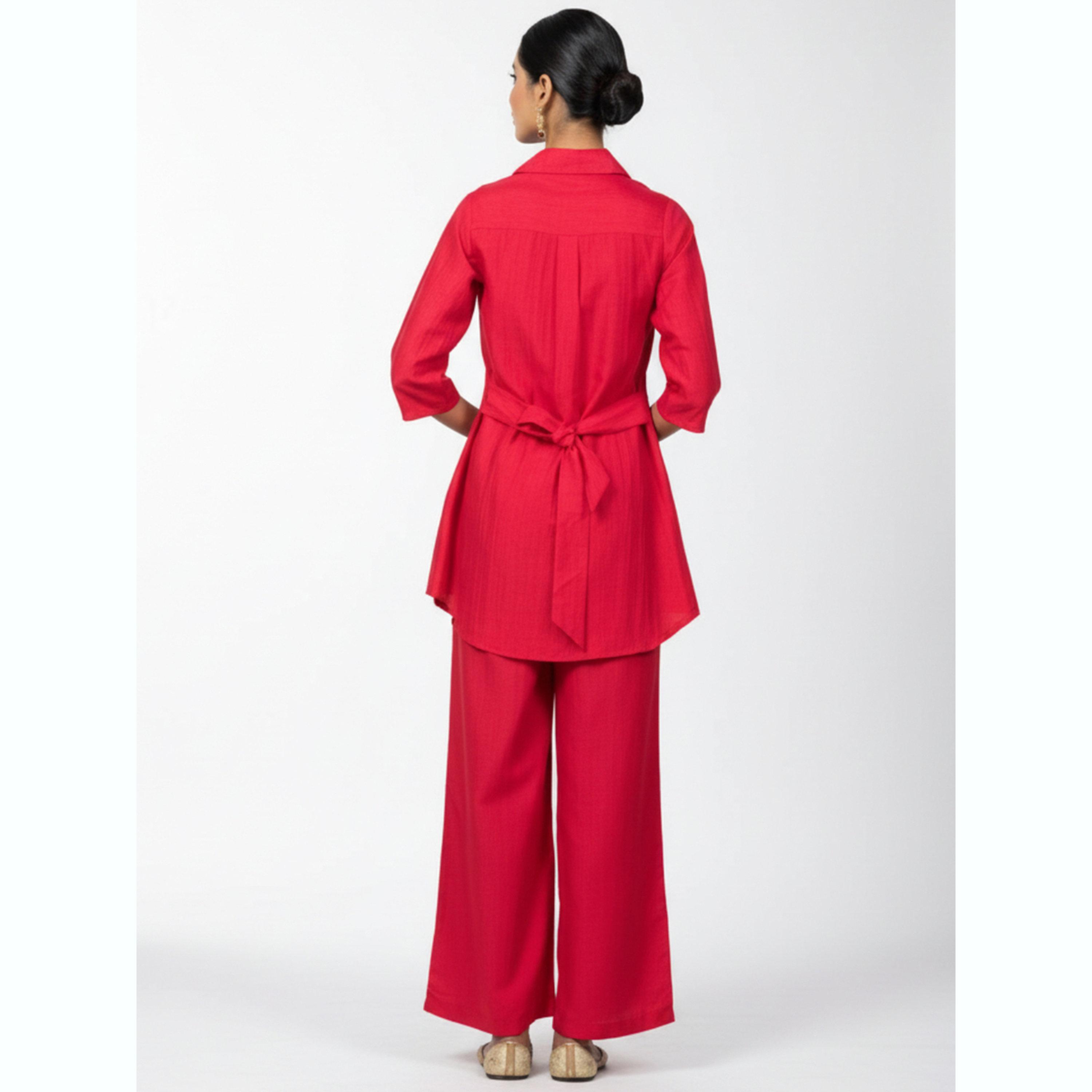 طقم قميص مطرز وبنطال بأرجل واسعة-women-clothing-coordsets-image-3