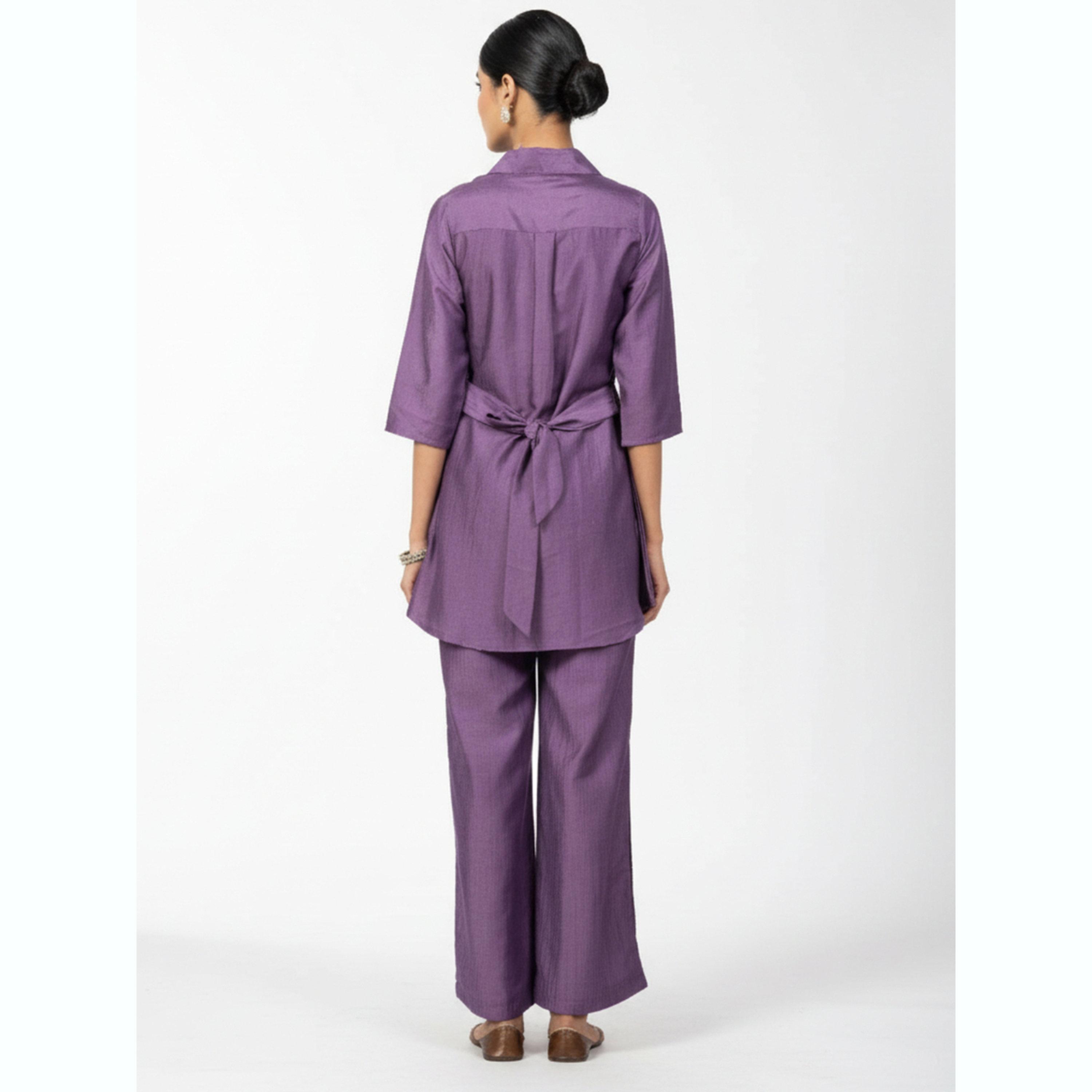 طقم قميص مطرز وبنطال بأرجل واسعة-women-clothing-coordsets-image-2