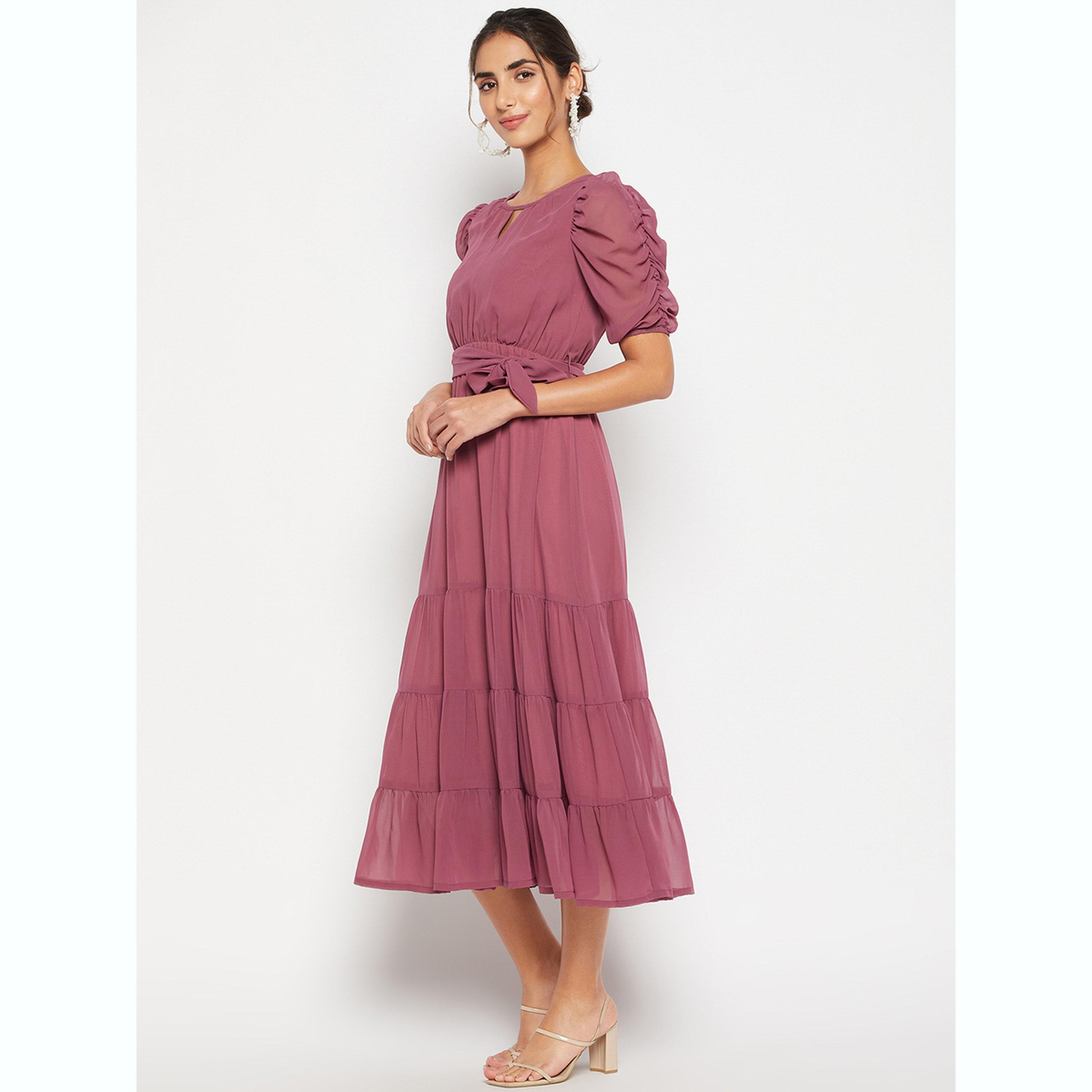 فستان ميدي بطبقات مزمومة-women-clothing-dresses-image-2