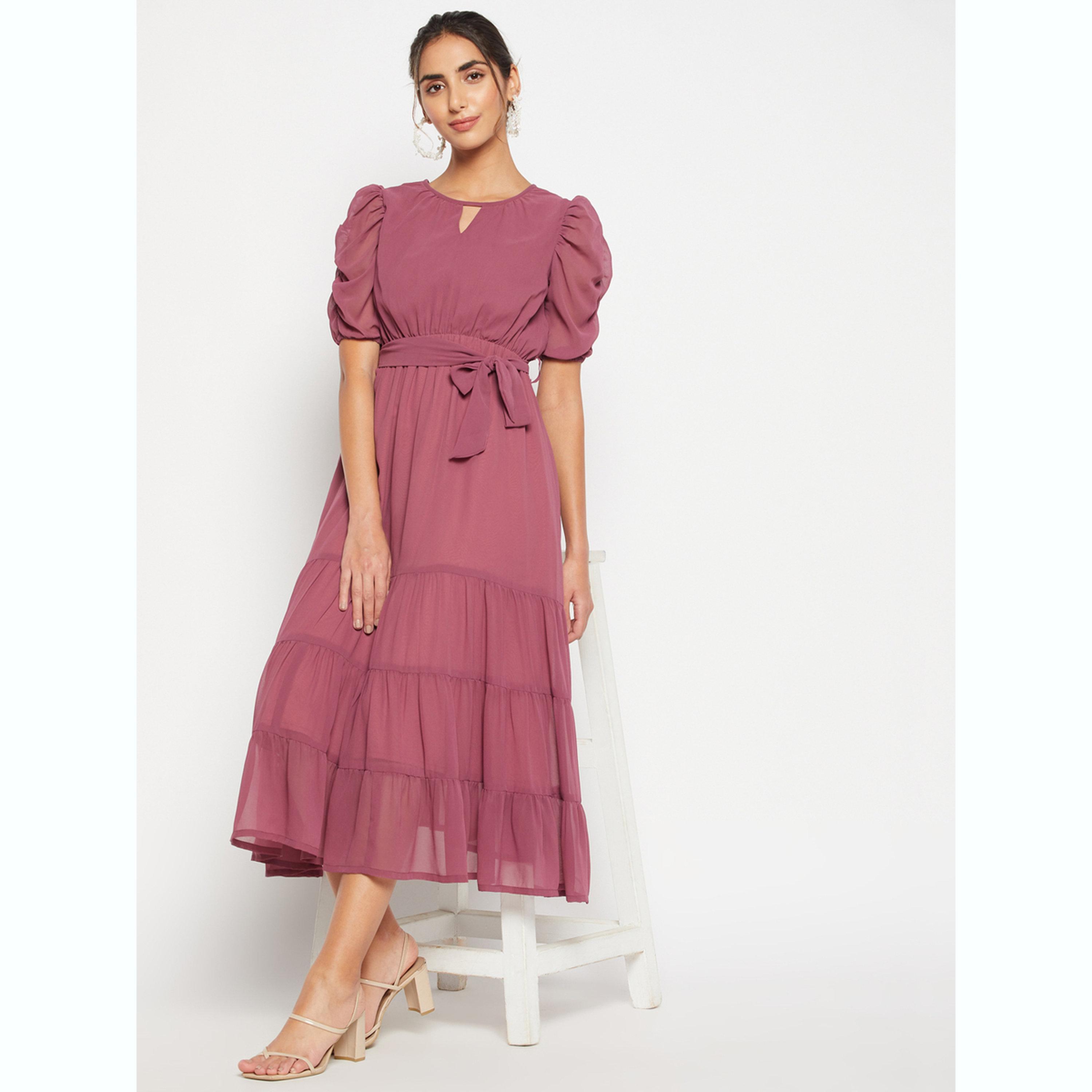 فستان ميدي بطبقات مزمومة-women-clothing-dresses-image-5