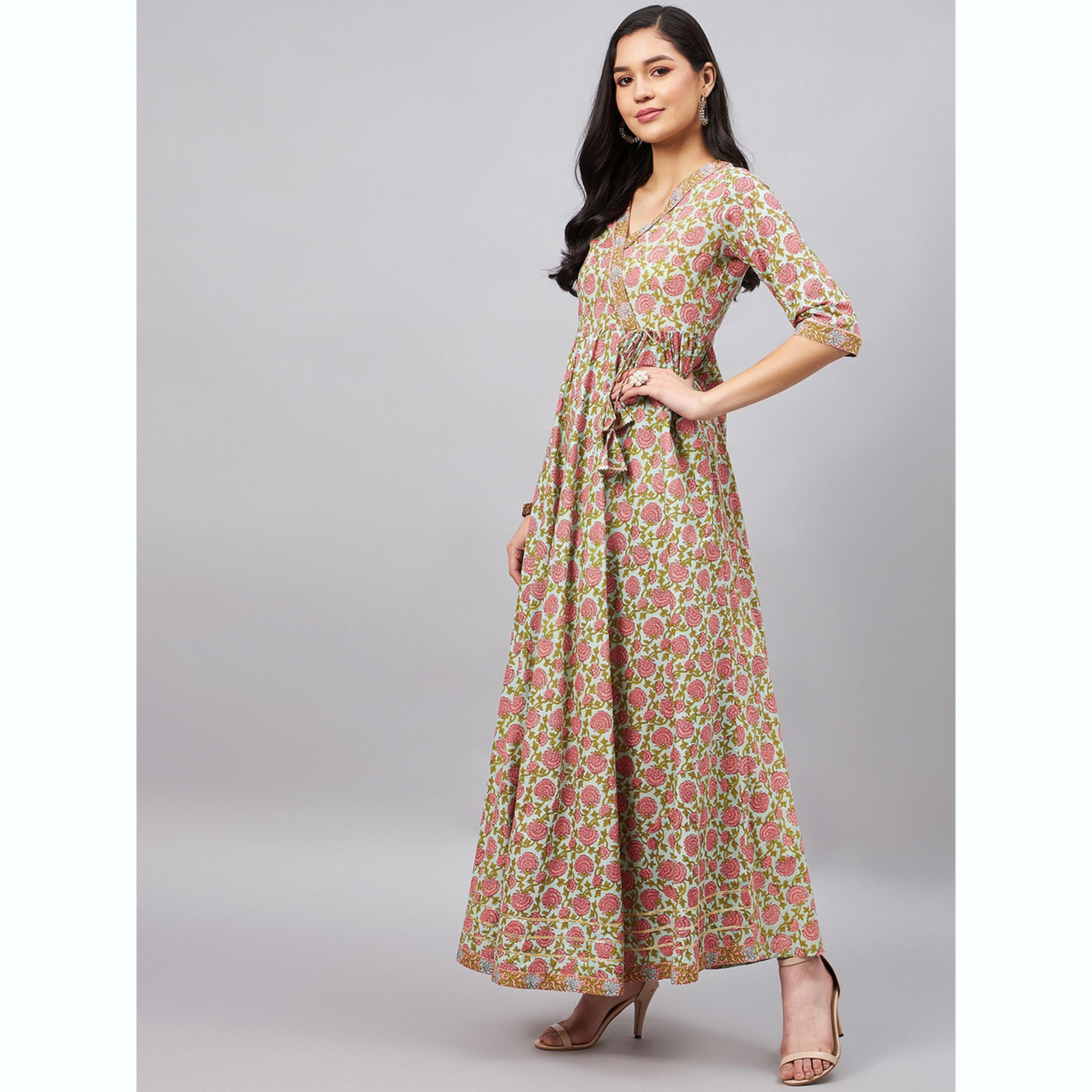 فستان ميدي بطبعة زهور-women-clothing-dresses-image-3