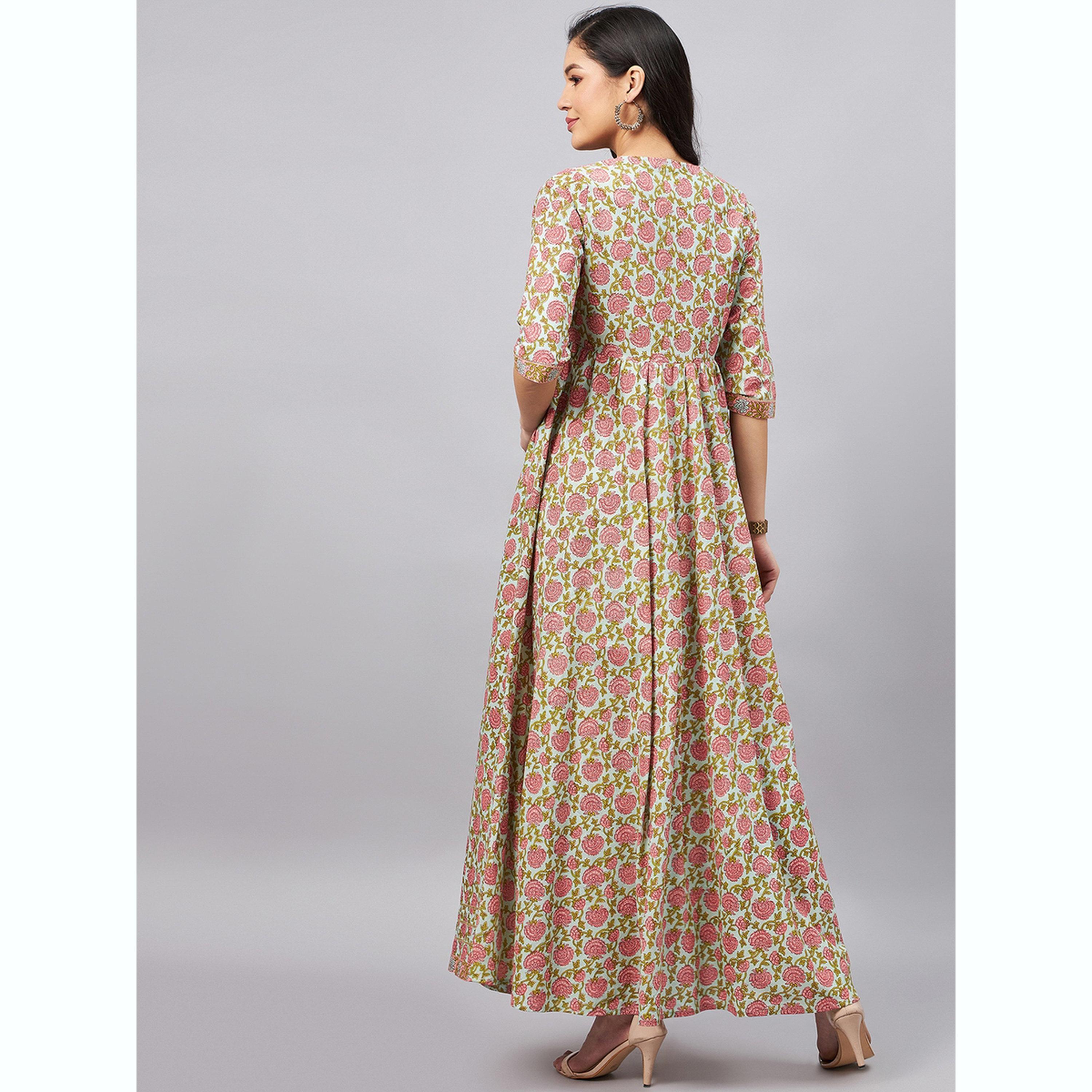 فستان ميدي بطبعة زهور-women-clothing-dresses-image-5