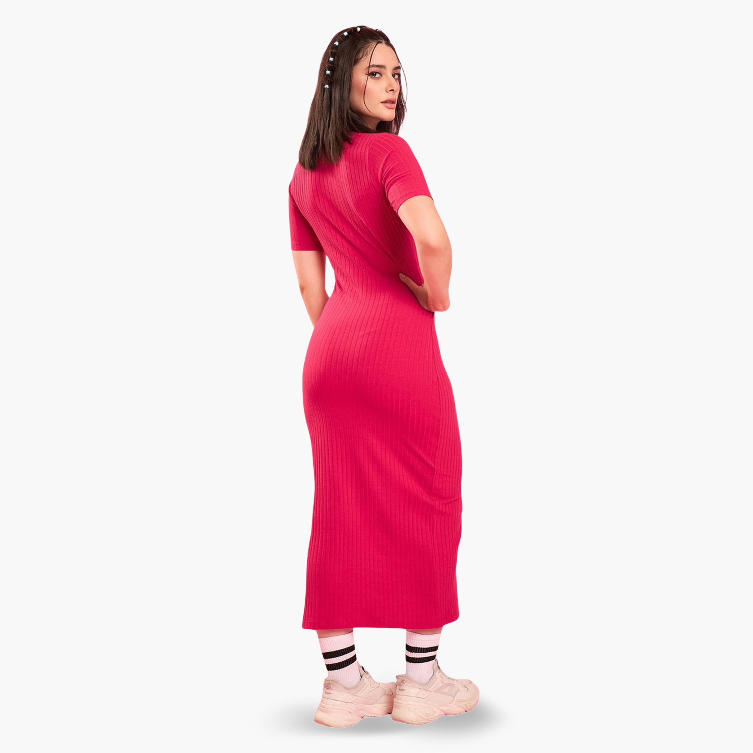 فستان ميدي ضيق بياقة-women-clothing-dresses-image-3