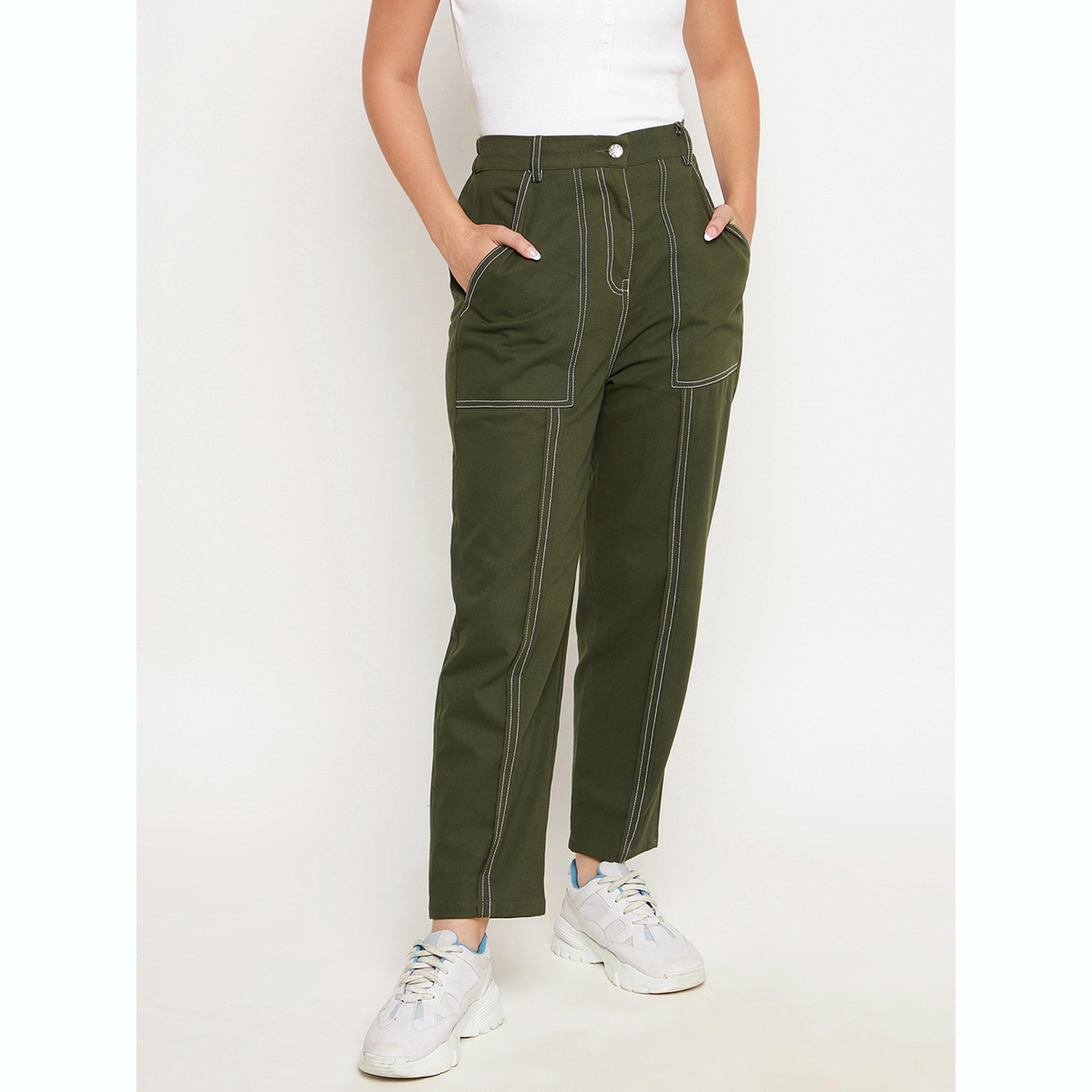 بنطال بخياطة متباينة-women-clothing-bottoms-joggers-image-1