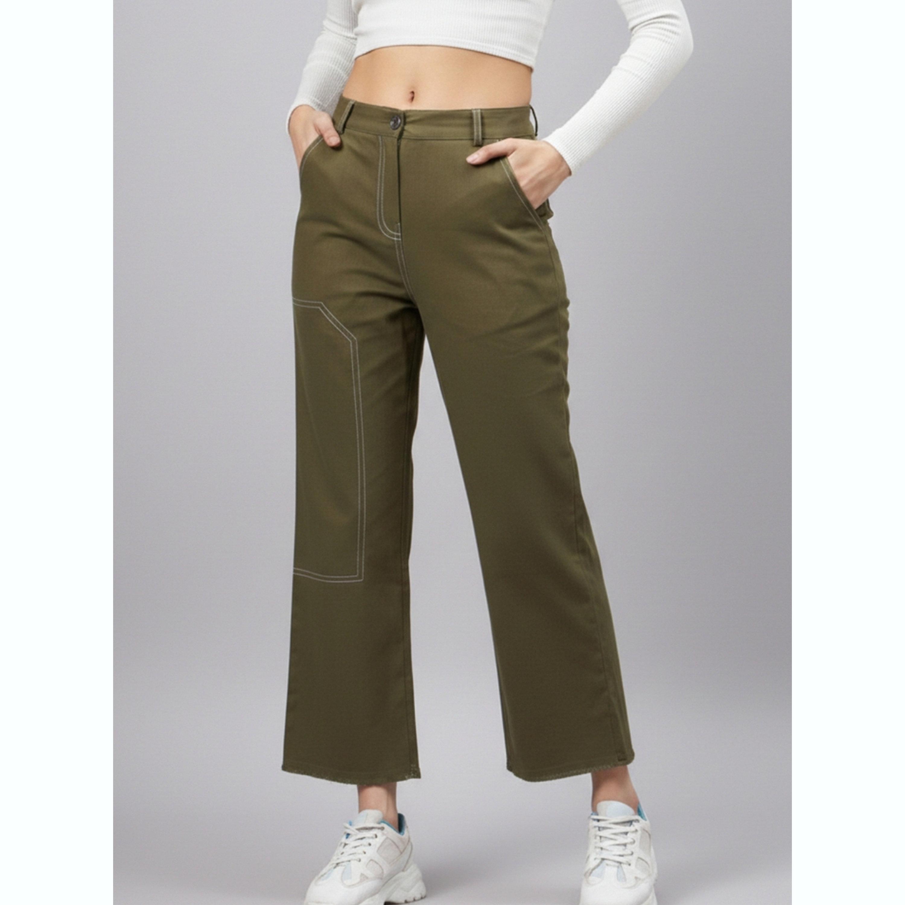 بنطال مستقيم بخصر مرتفع-women-clothing-bottoms-trousers-image-1