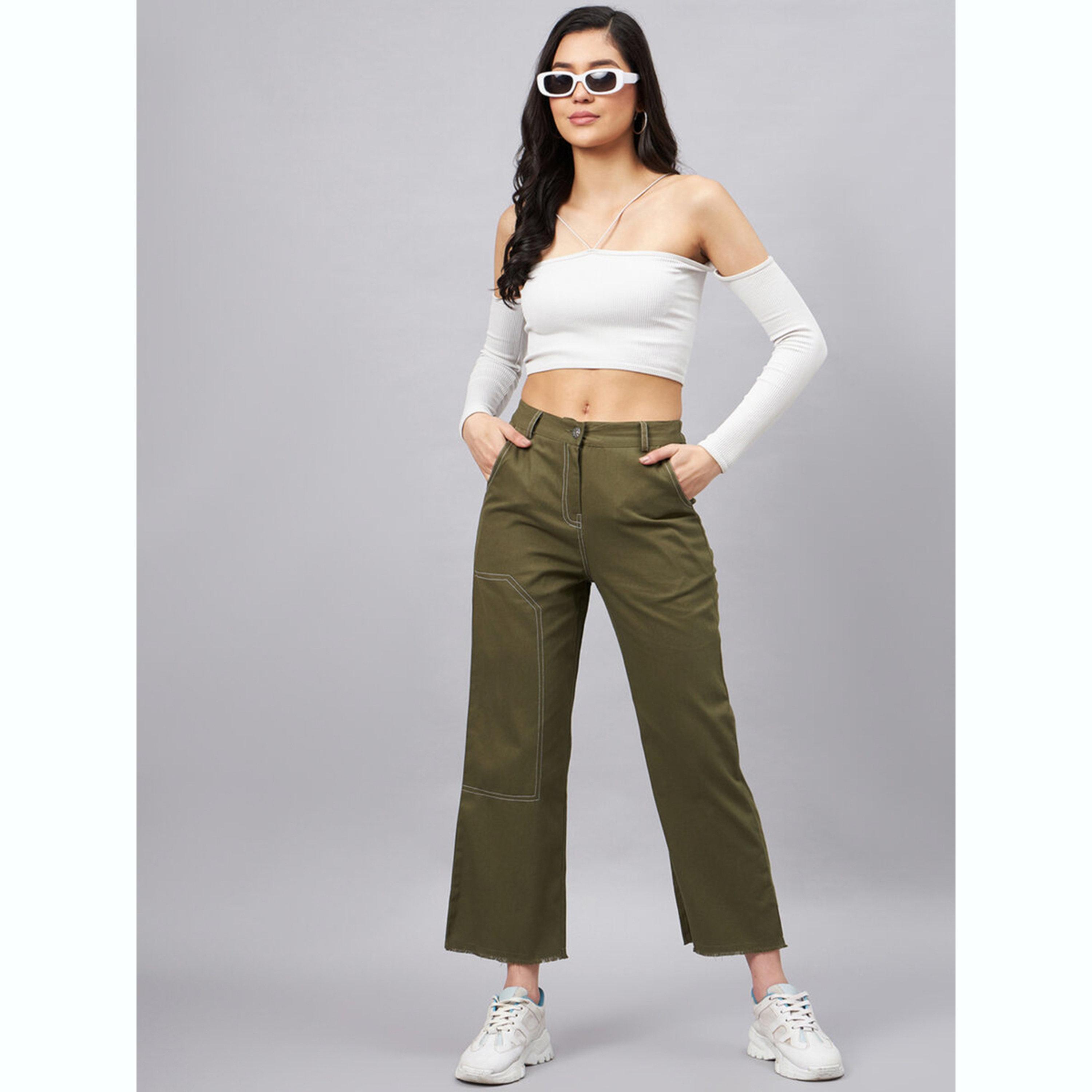 بنطال مستقيم بخصر مرتفع-women-clothing-bottoms-trousers-image-2