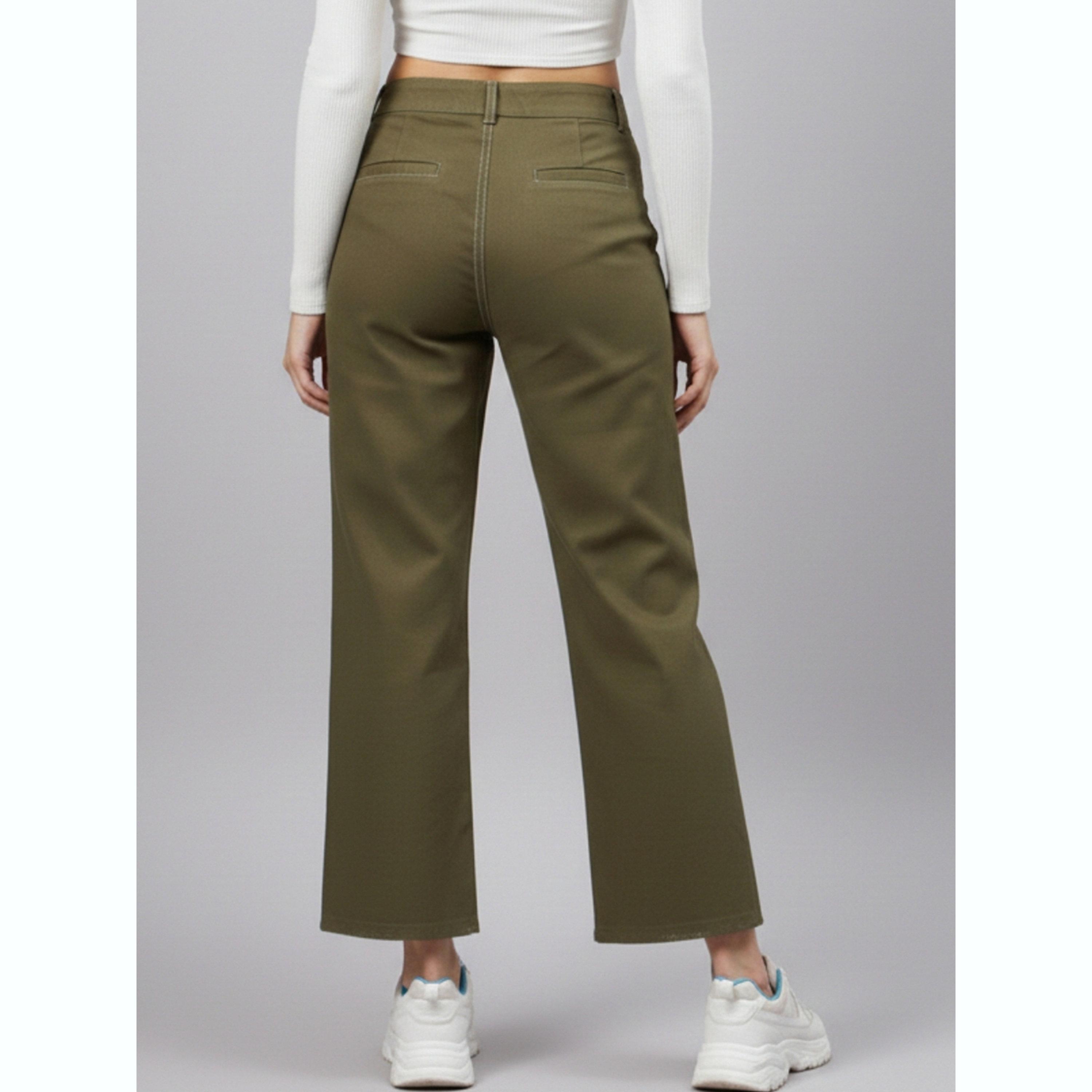 بنطال مستقيم بخصر مرتفع-women-clothing-bottoms-trousers-image-3
