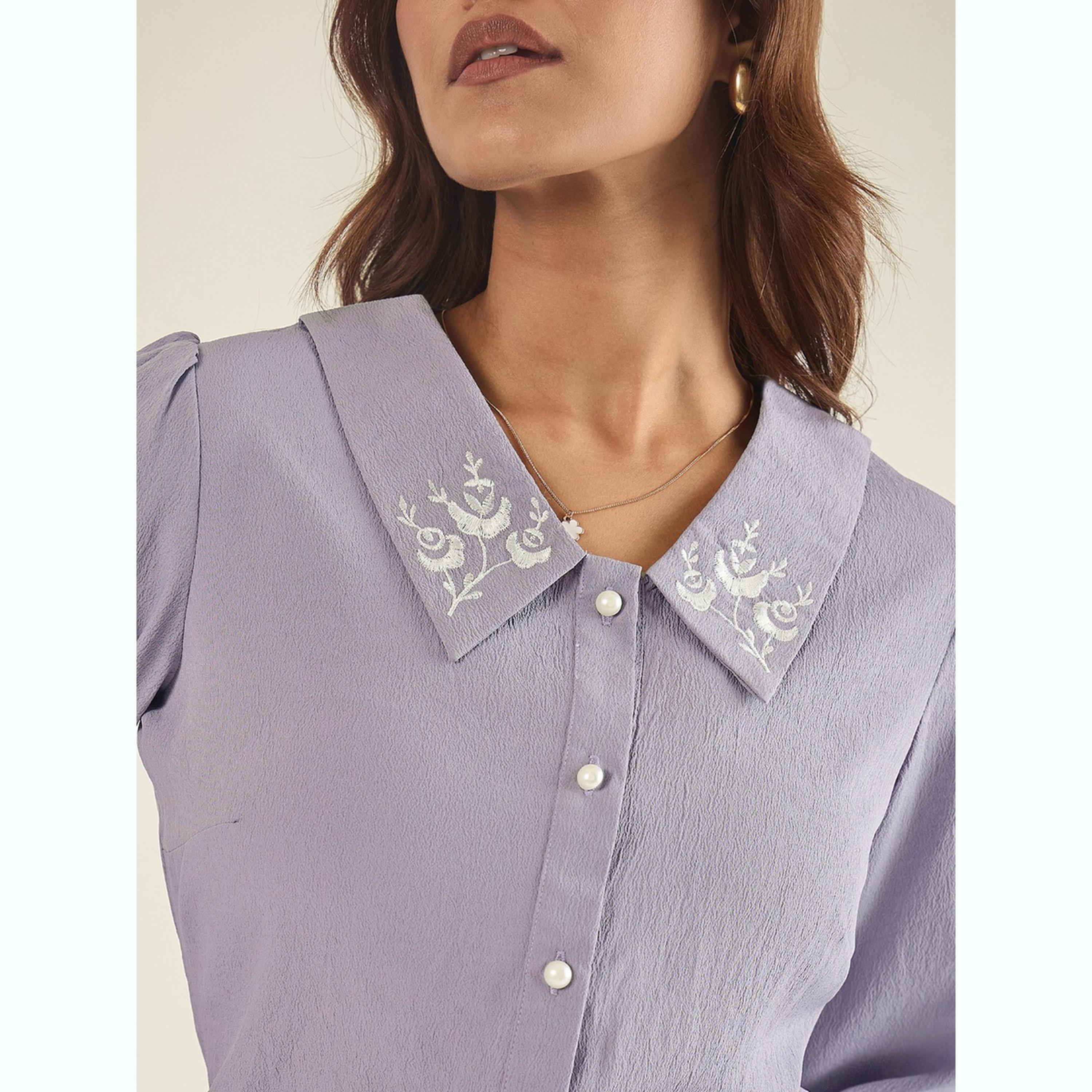 واين ريد × ستايلي - قميص مطرز باللون الأرجواني بياقة للنساء-women-clothing-shirtsandblouses-shirts-image-6