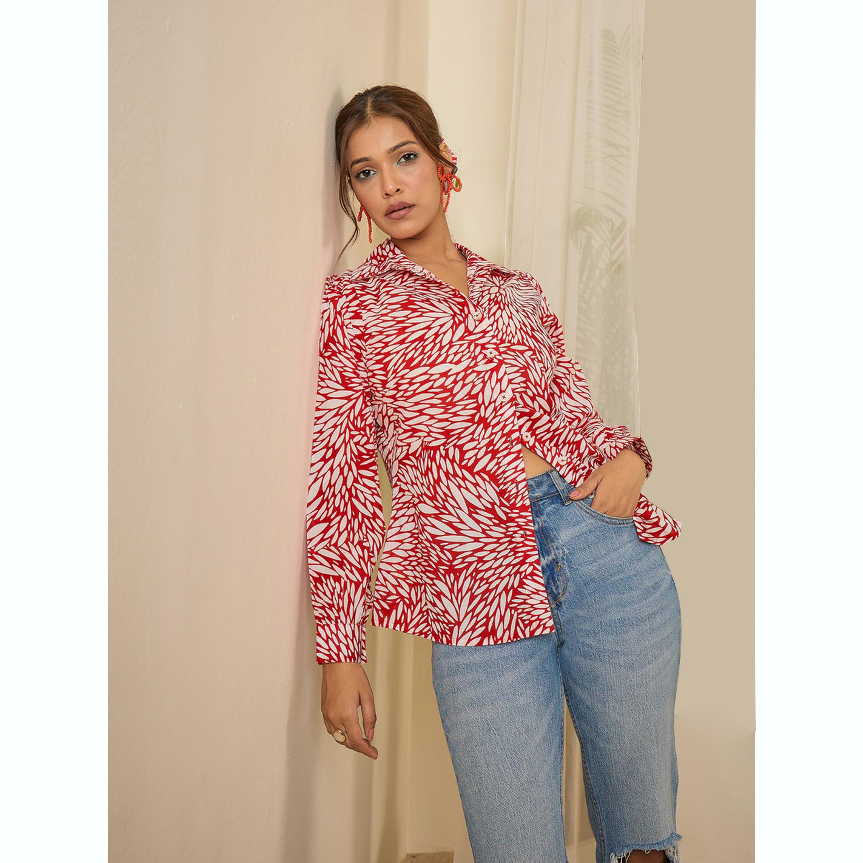 WineRed X Styli Women Cotton Abstract Print Top-women-clothing-shirtsandblouses-blouses-image-3