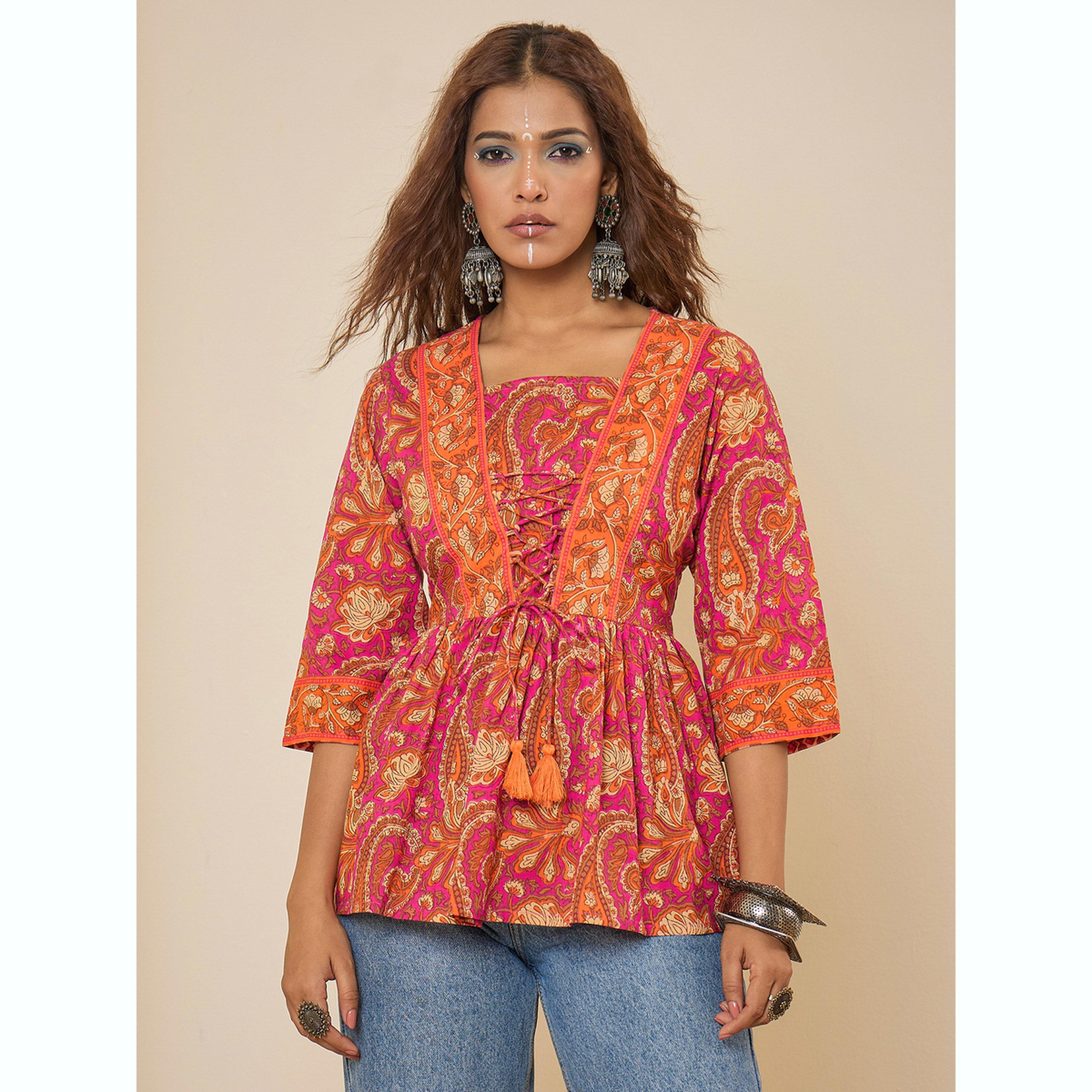 بلوزة قطن بيبلوم بطبعة بيزلي-women-clothing-shirtsandblouses-blouses-image-1