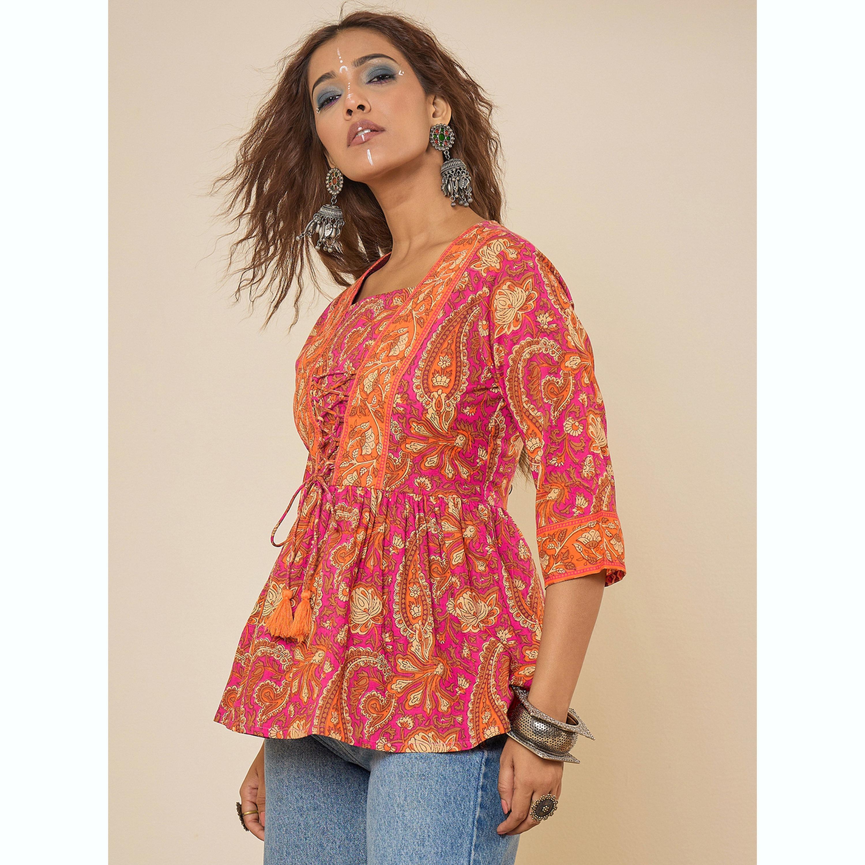 بلوزة قطن بيبلوم بطبعة بيزلي-women-clothing-shirtsandblouses-blouses-image-4
