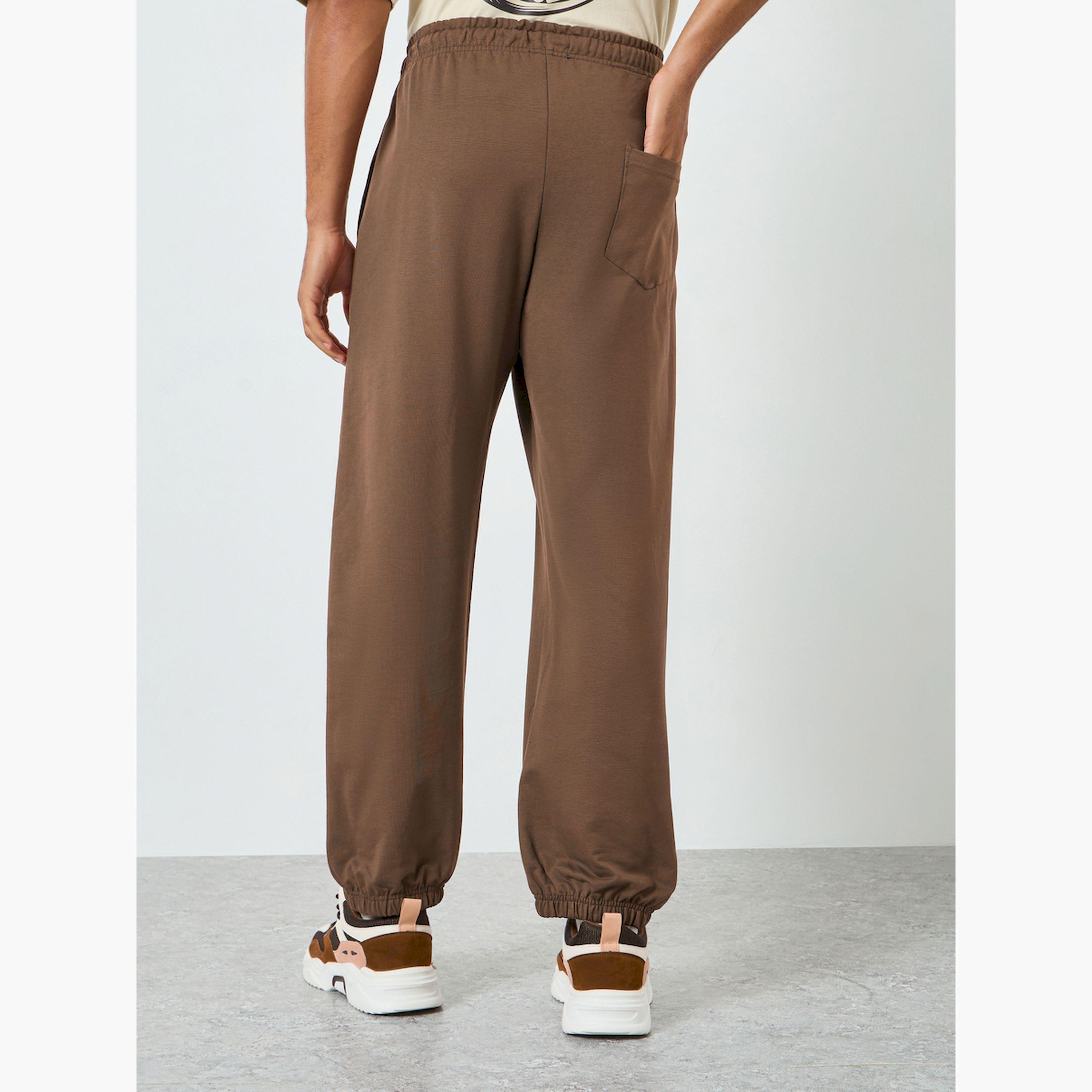 Styli Men Brown Relaxed Fit Joggers-men-clothing-bottoms-joggers-image-4