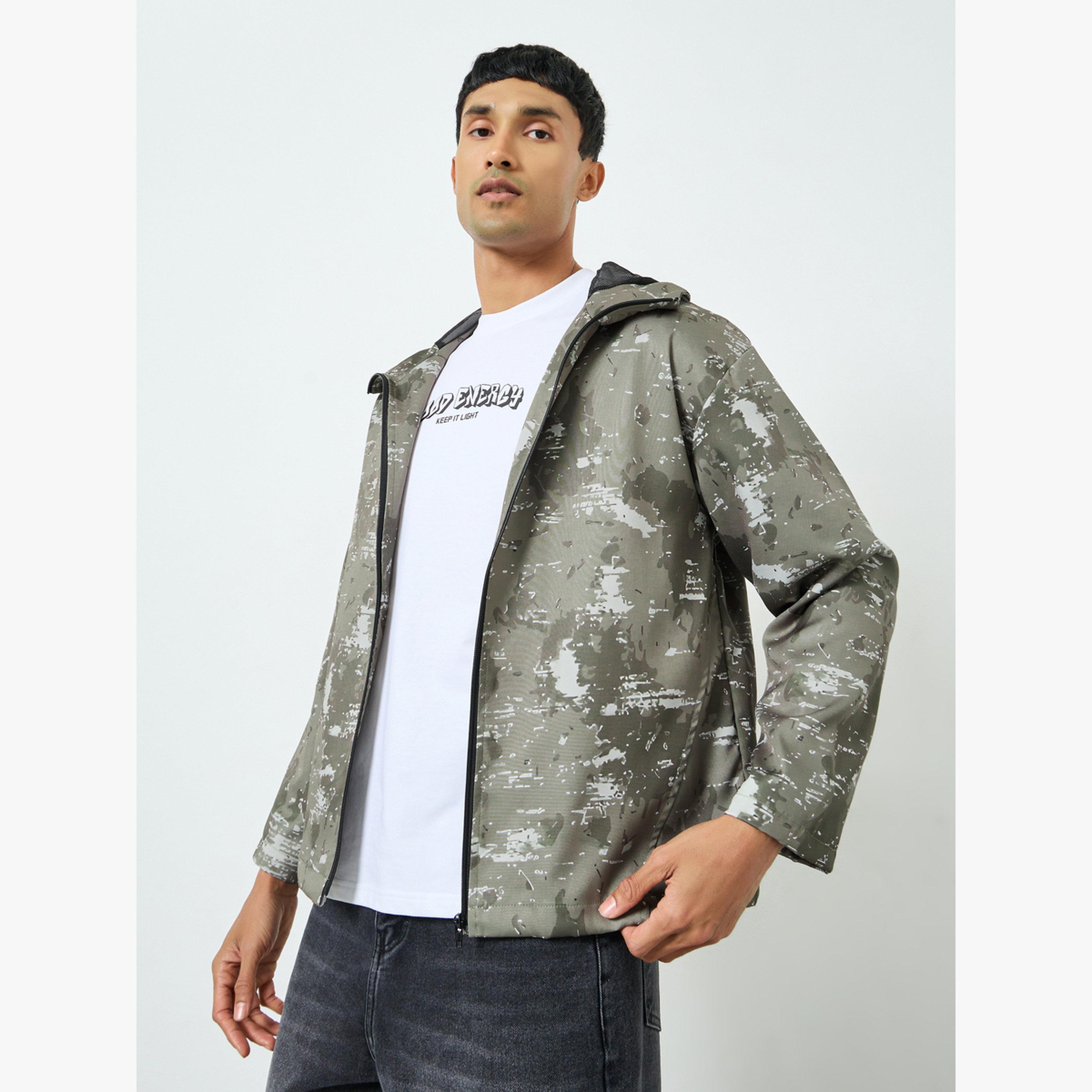 Styli Men Olive Camo Hooded Jacket-men-clothing-sportswearandactivewear-hoodiesandsweatshirts-image-3