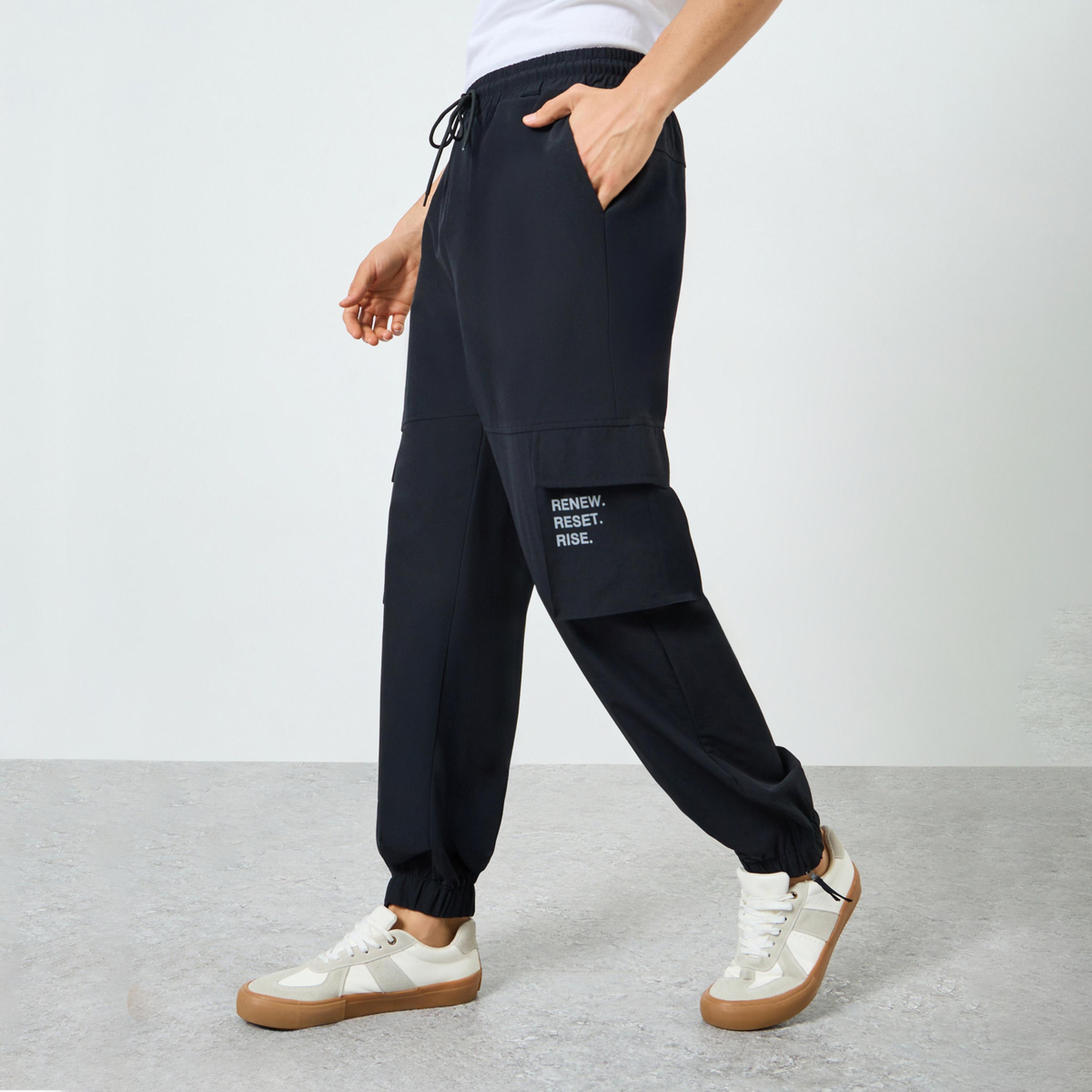 Styli Men Relaxed Fit Cargo Track Pants-men-clothing-sportswearandactivewear-bottoms-joggers-image-1
