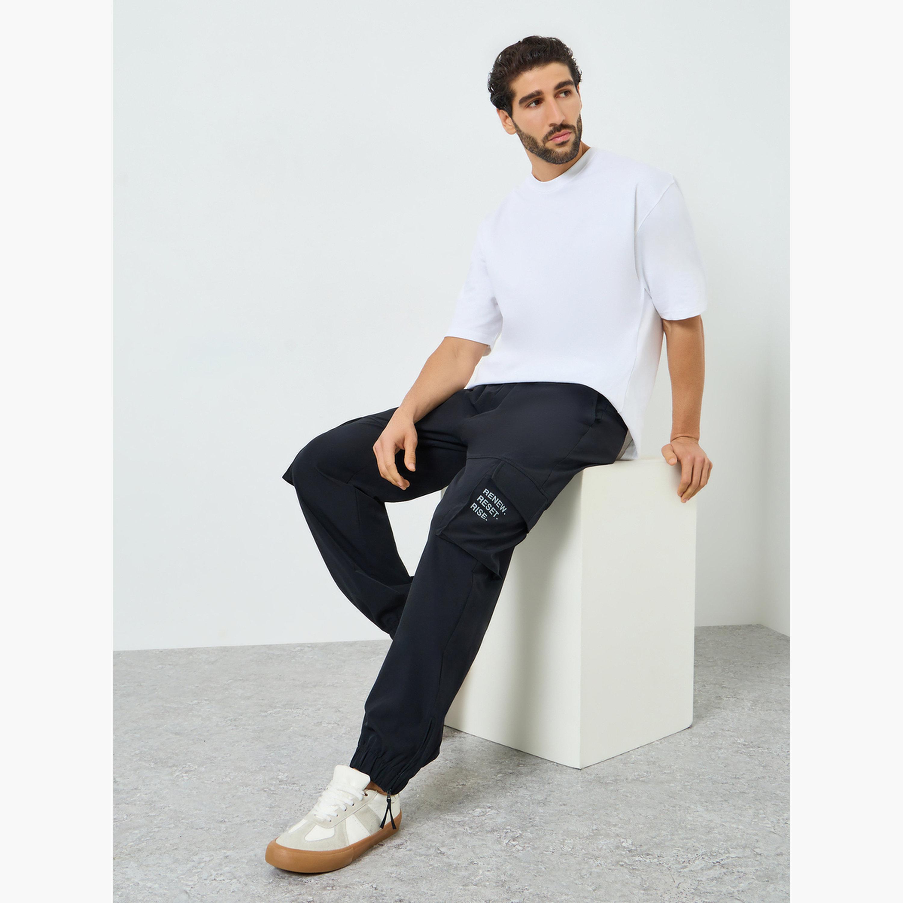 Styli Men Relaxed Fit Cargo Track Pants-men-clothing-sportswearandactivewear-bottoms-joggers-image-2