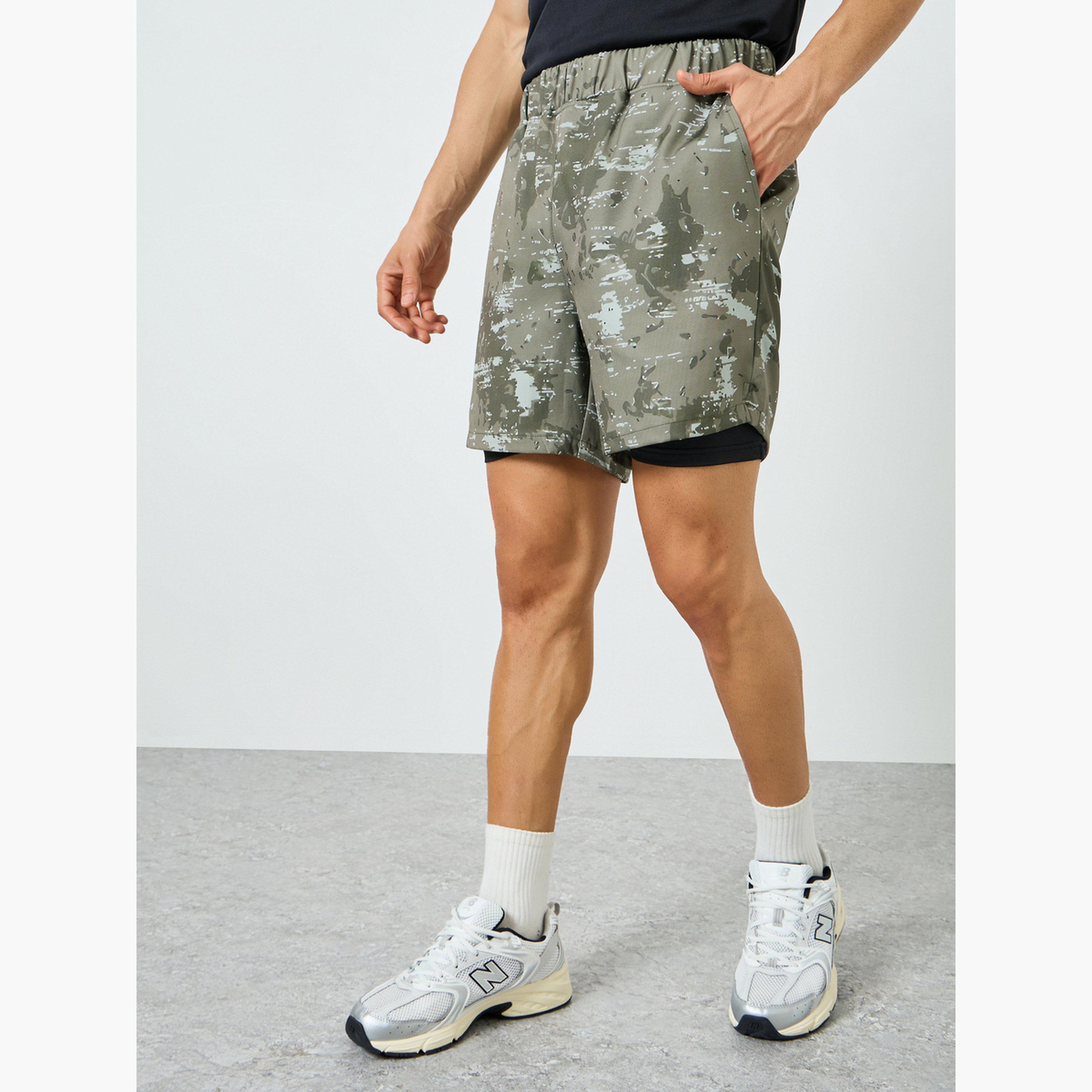 Styli Men Regular Camo Running Shorts-men-clothing-sportswearandactivewear-bottoms-shorts-image-1