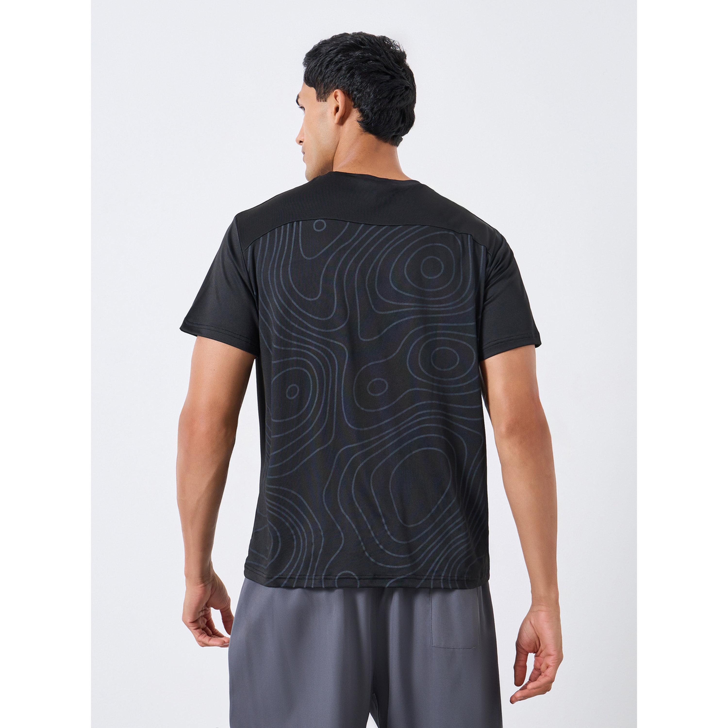 Styli Men Black Relaxed Fit Printed T-Shirt-men-clothing-sportswearandactivewear-tshirtsandpolos-image-3