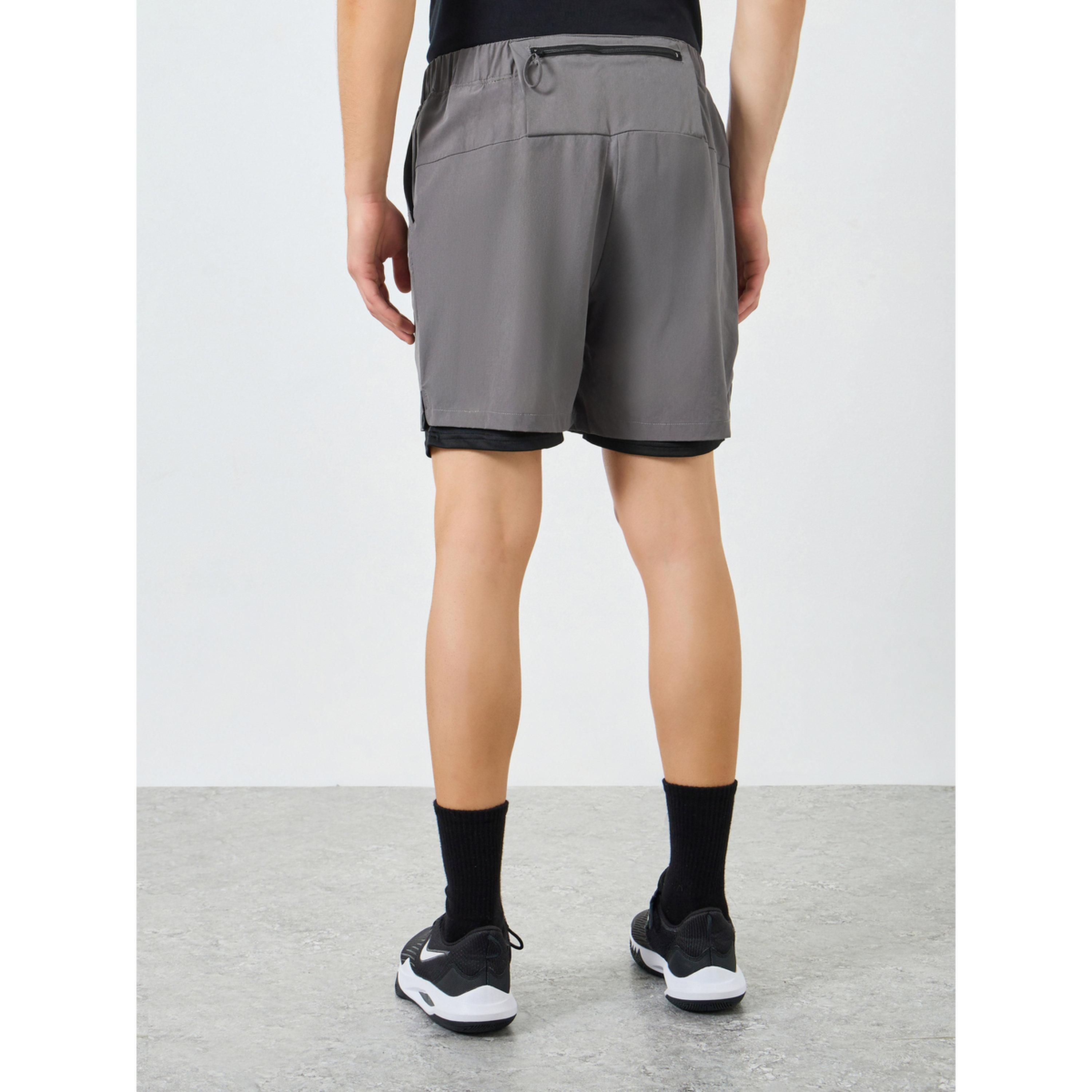 Styli Men Grey Relaxed Running Shorts-men-clothing-sportswearandactivewear-bottoms-shorts-image-4