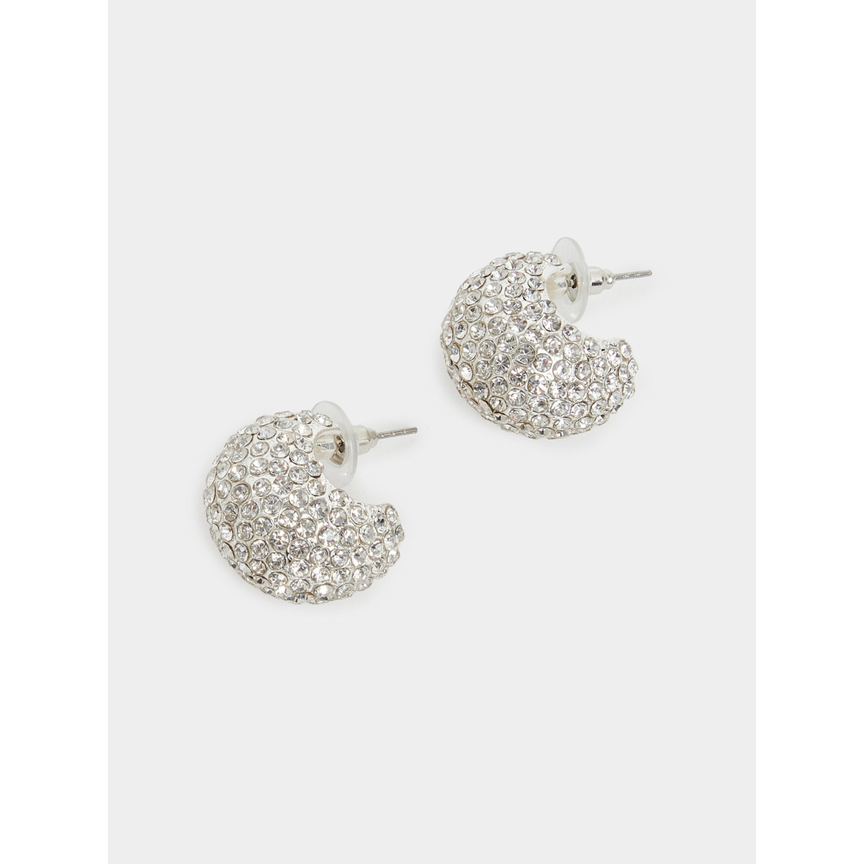 Styli Embellished Hoop Earrings-women-watchesandjewellery-jewellery-earrings-image-1