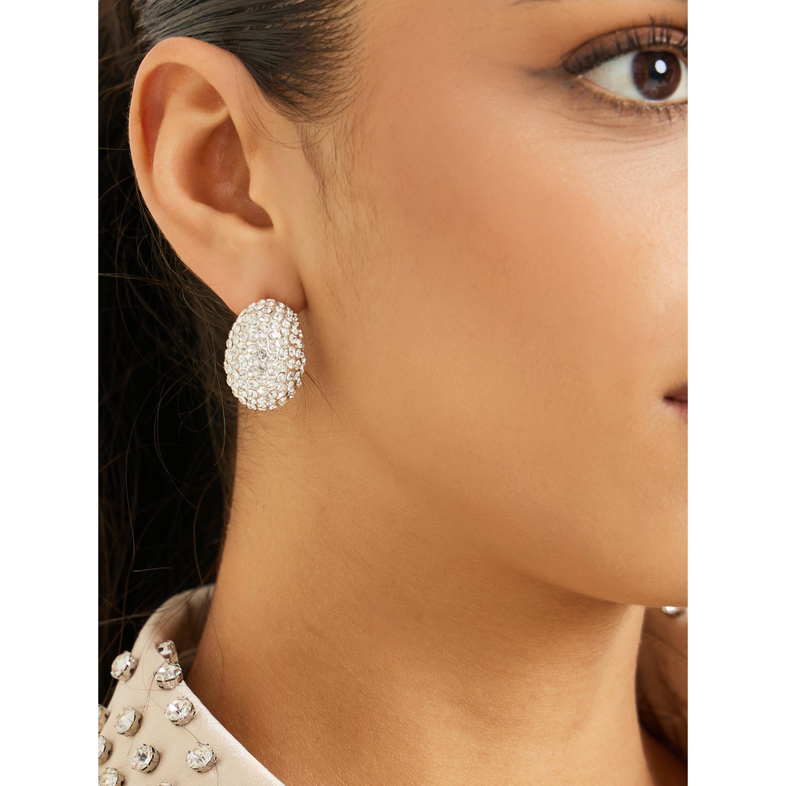 Styli Embellished Hoop Earrings-women-watchesandjewellery-jewellery-earrings-image-2