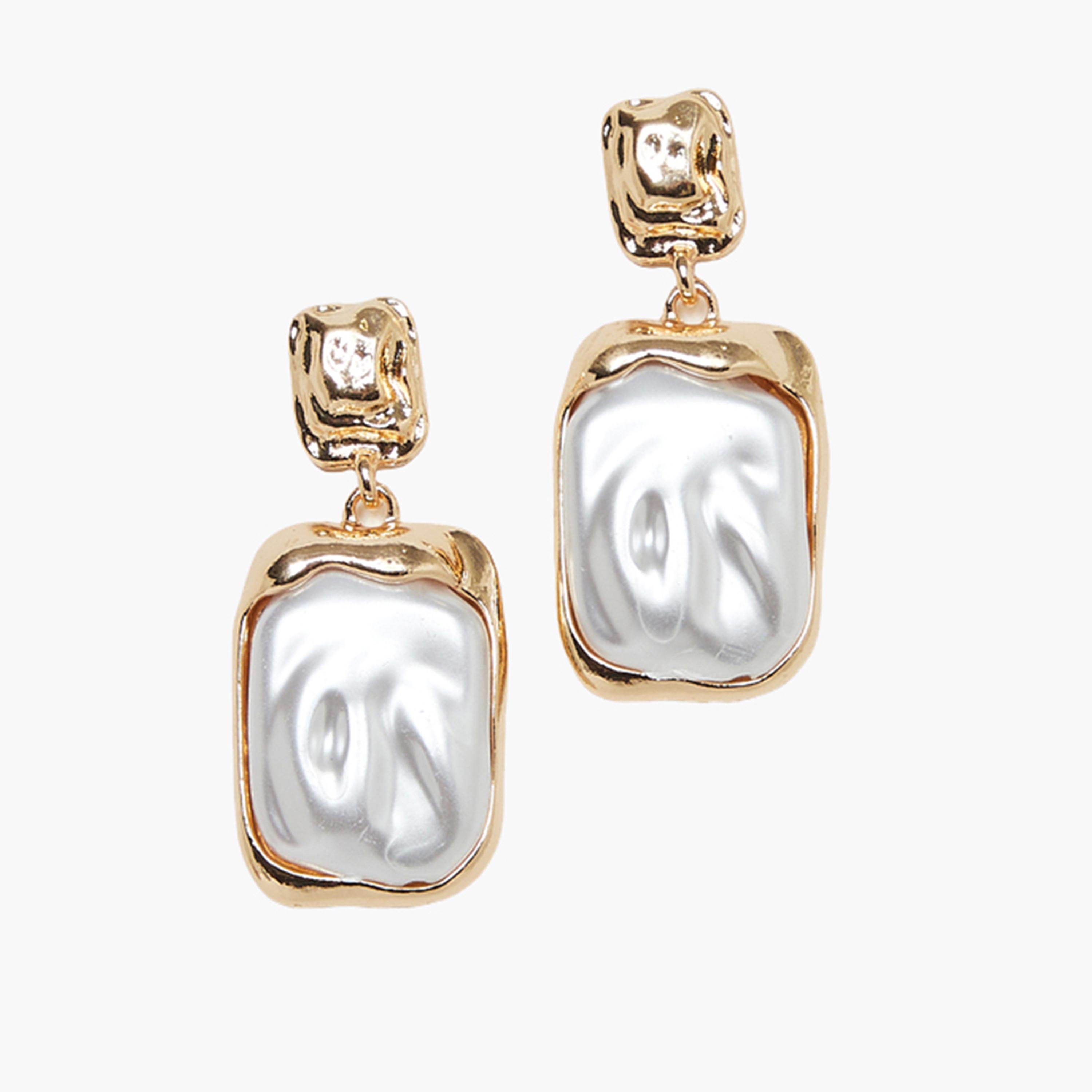 Styli Faux Pearl Drop Earrings-women-watchesandjewellery-jewellery-earrings-image-1