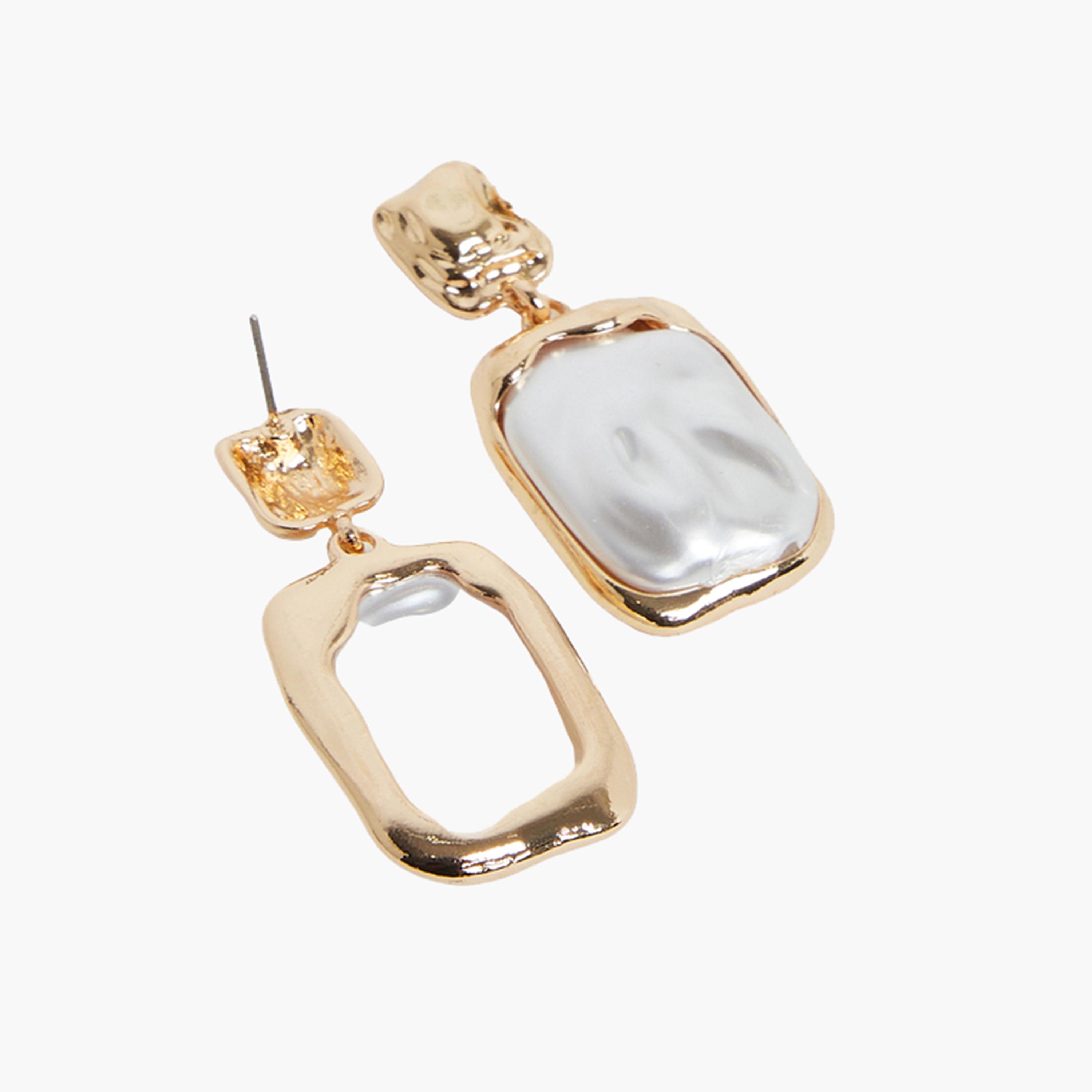 أقراط متدلية لؤلؤ صناعي-women-watchesandjewellery-jewellery-earrings-image-3