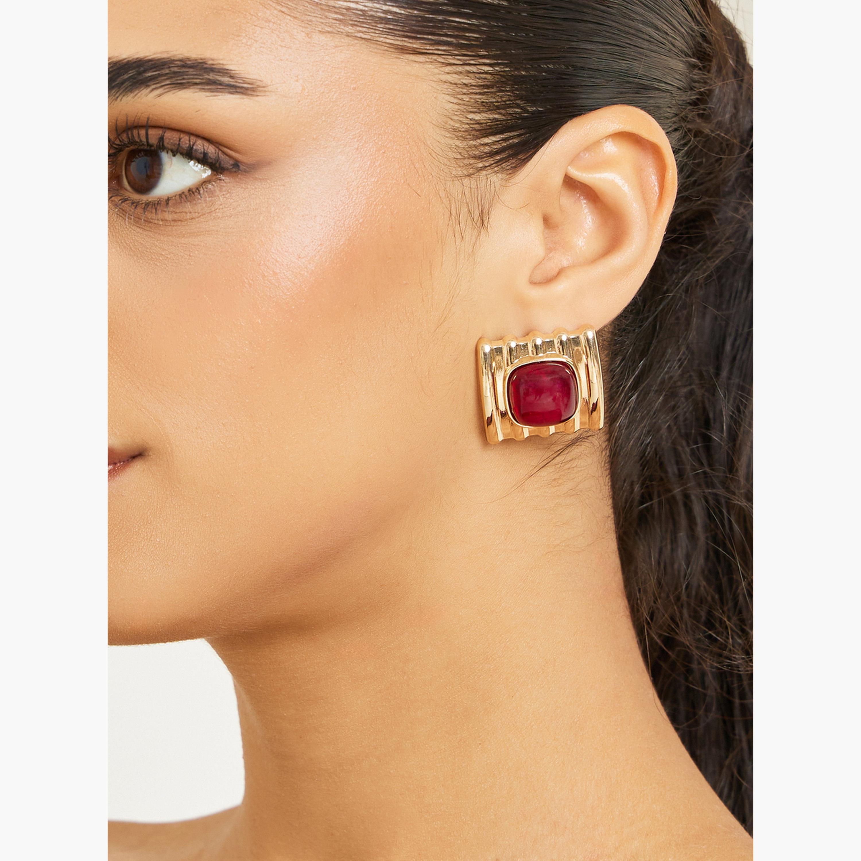 أقراط بحجر مربع-women-watchesandjewellery-jewellery-earrings-image-2