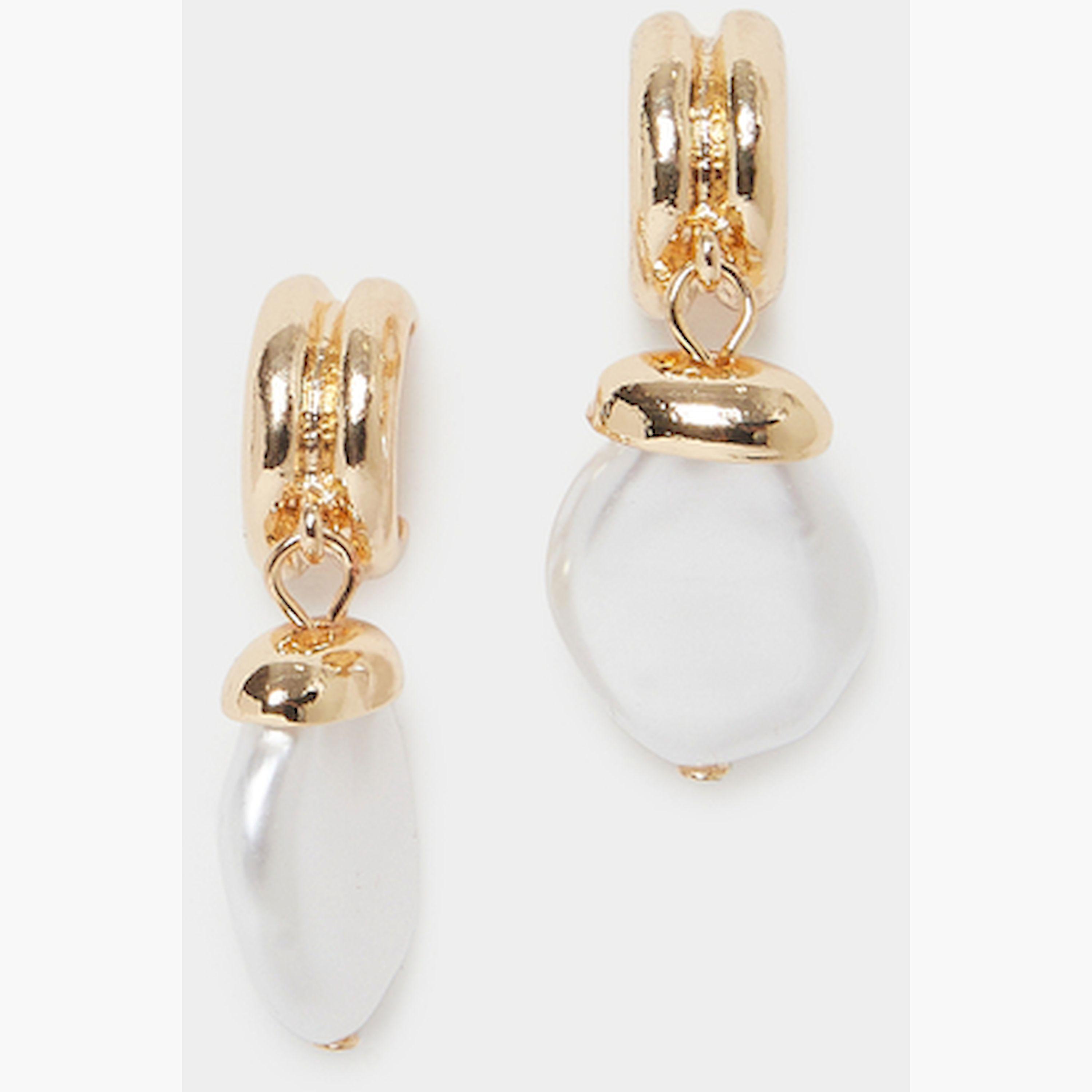 Styli Pack of 3 - Flower and Pearl Dangle Earrings-women-watchesandjewellery-jewellery-earrings-image-4