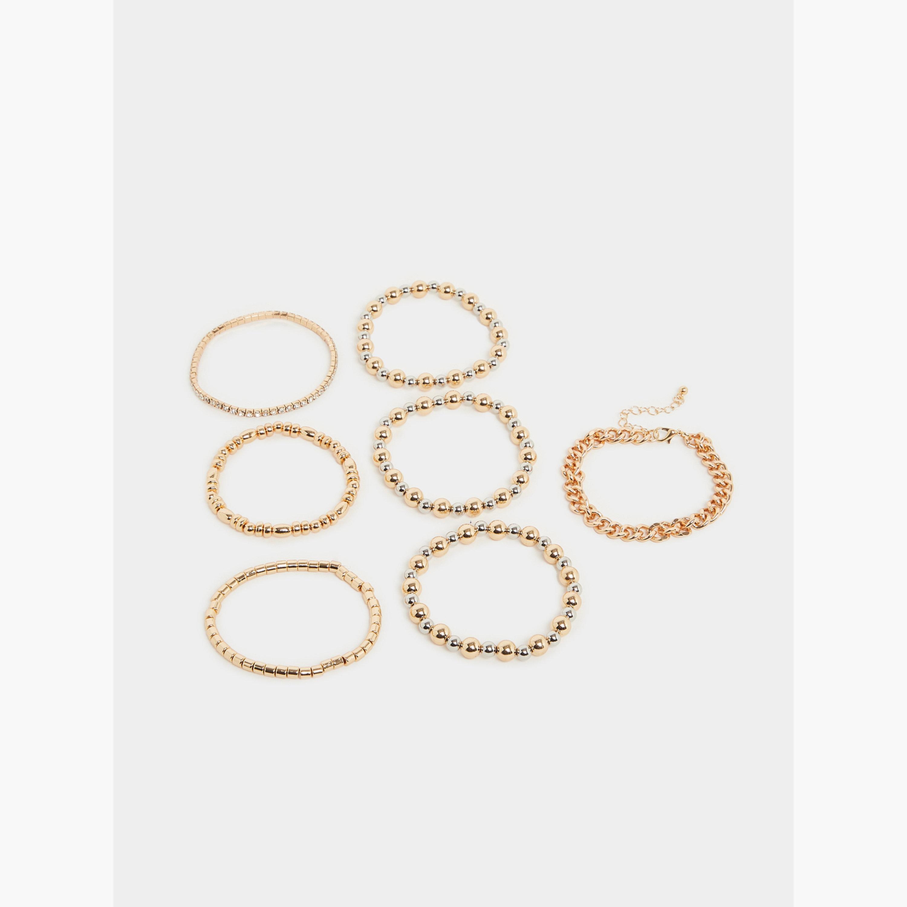 طقم 7 سوار بخرز-women-watchesandjewellery-jewellery-banglesandbracelets-image-1