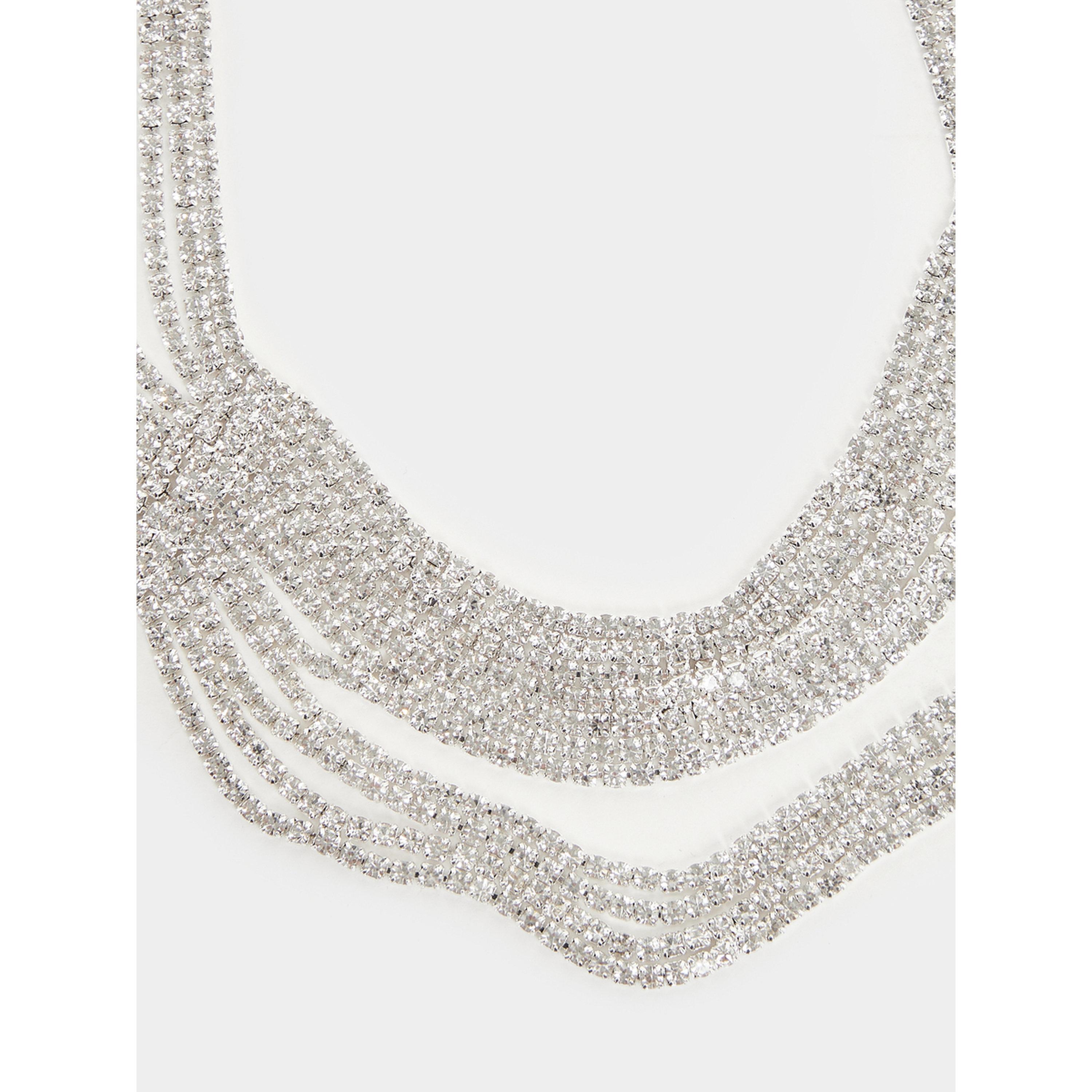 Styli Silver Rhinestone Choker Necklace-women-watchesandjewellery-jewellery-necklacesandpendants-image-3