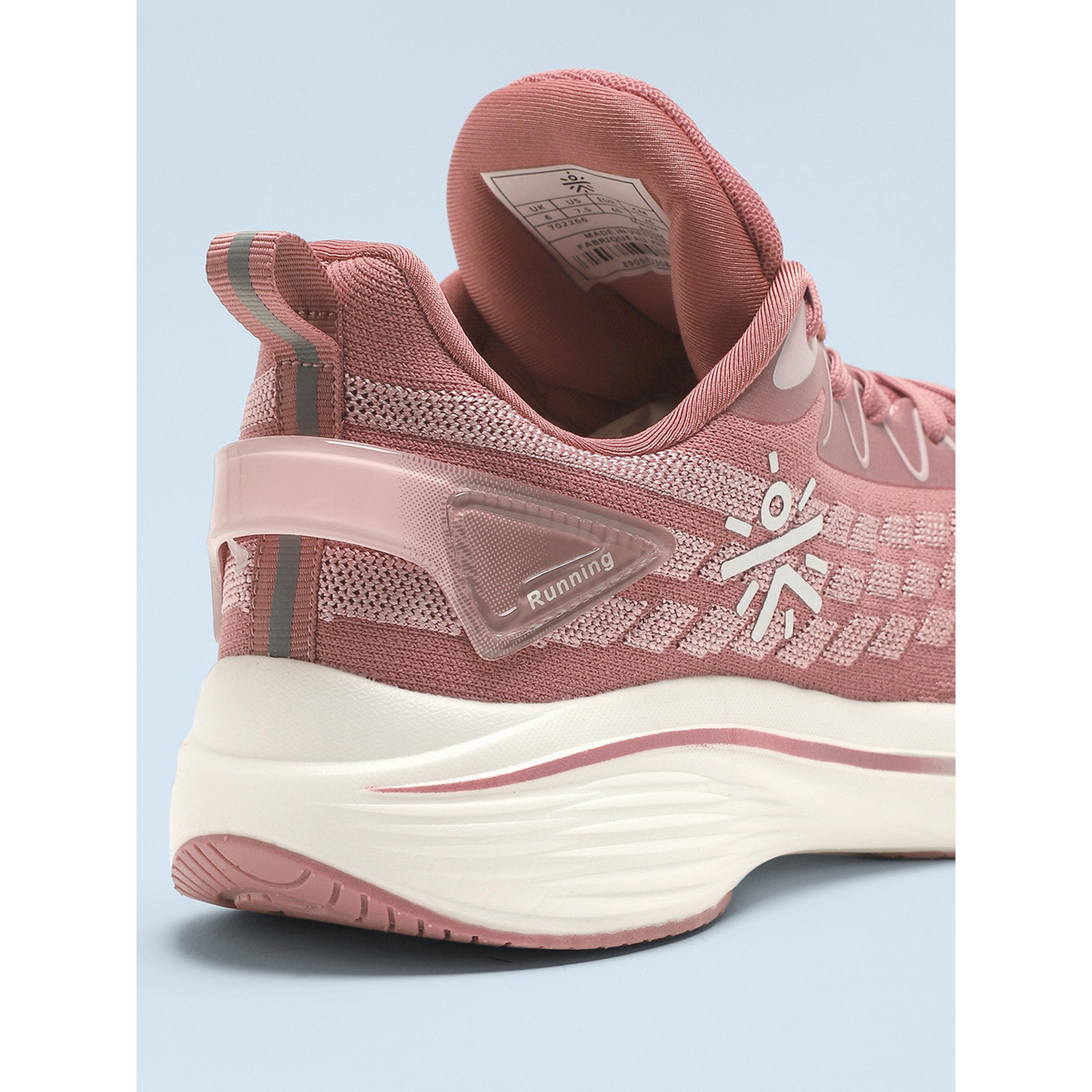 Cult X Styli Pink Textured Lace up Running Shoes-women-shoes-sneakers-image-6