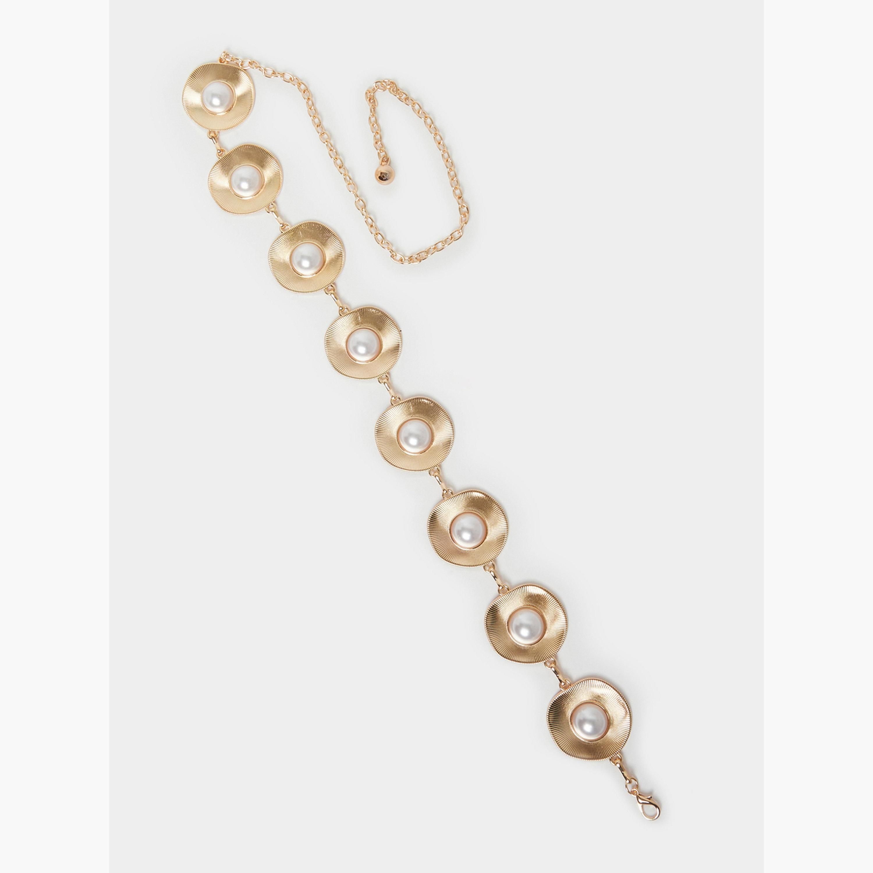 Styli Gold Metal Belt with Pearl Accents-women-clothingaccessories-belts-image-4