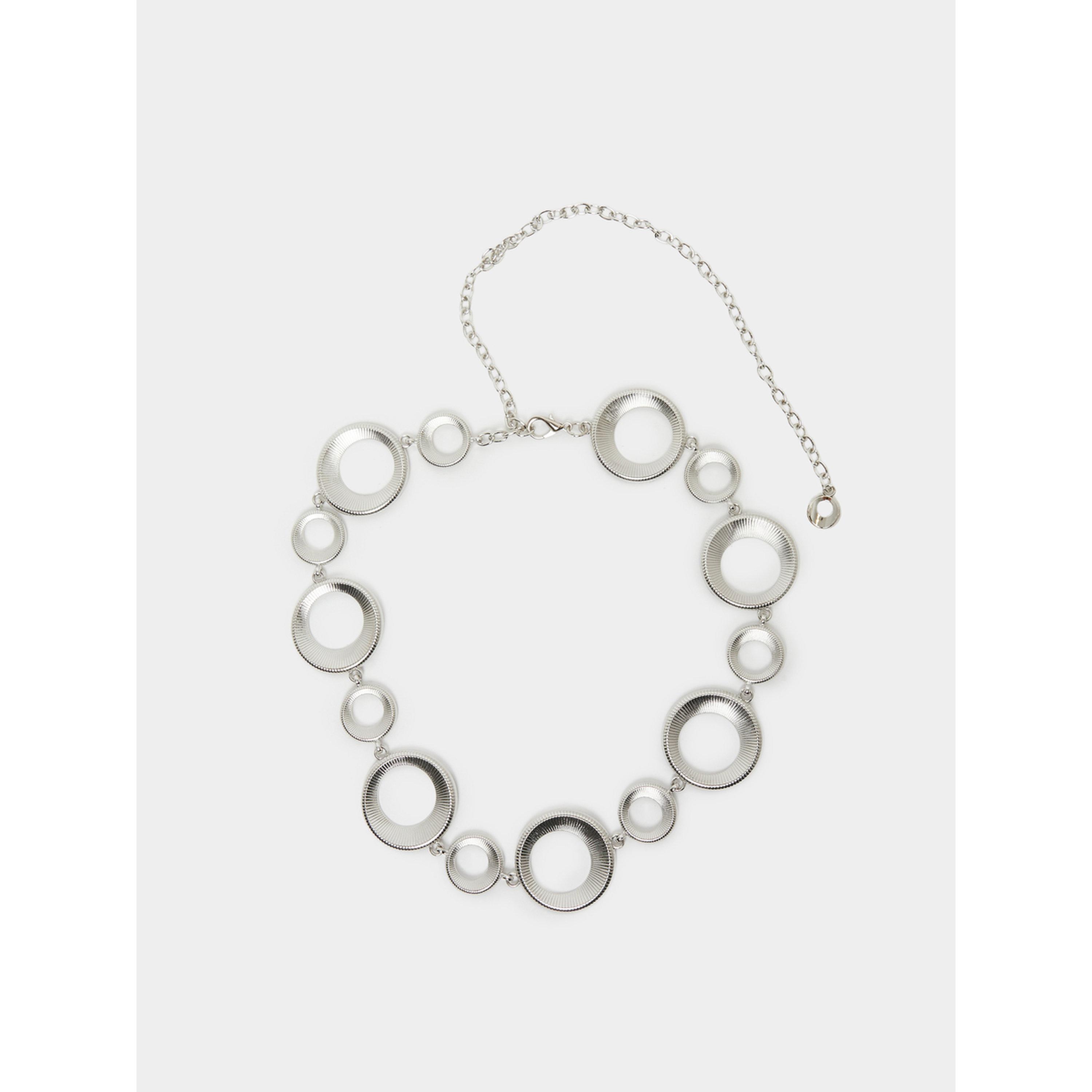 Styli Women Silver Chain Circle Link Belt-women-clothingaccessories-belts-image-1
