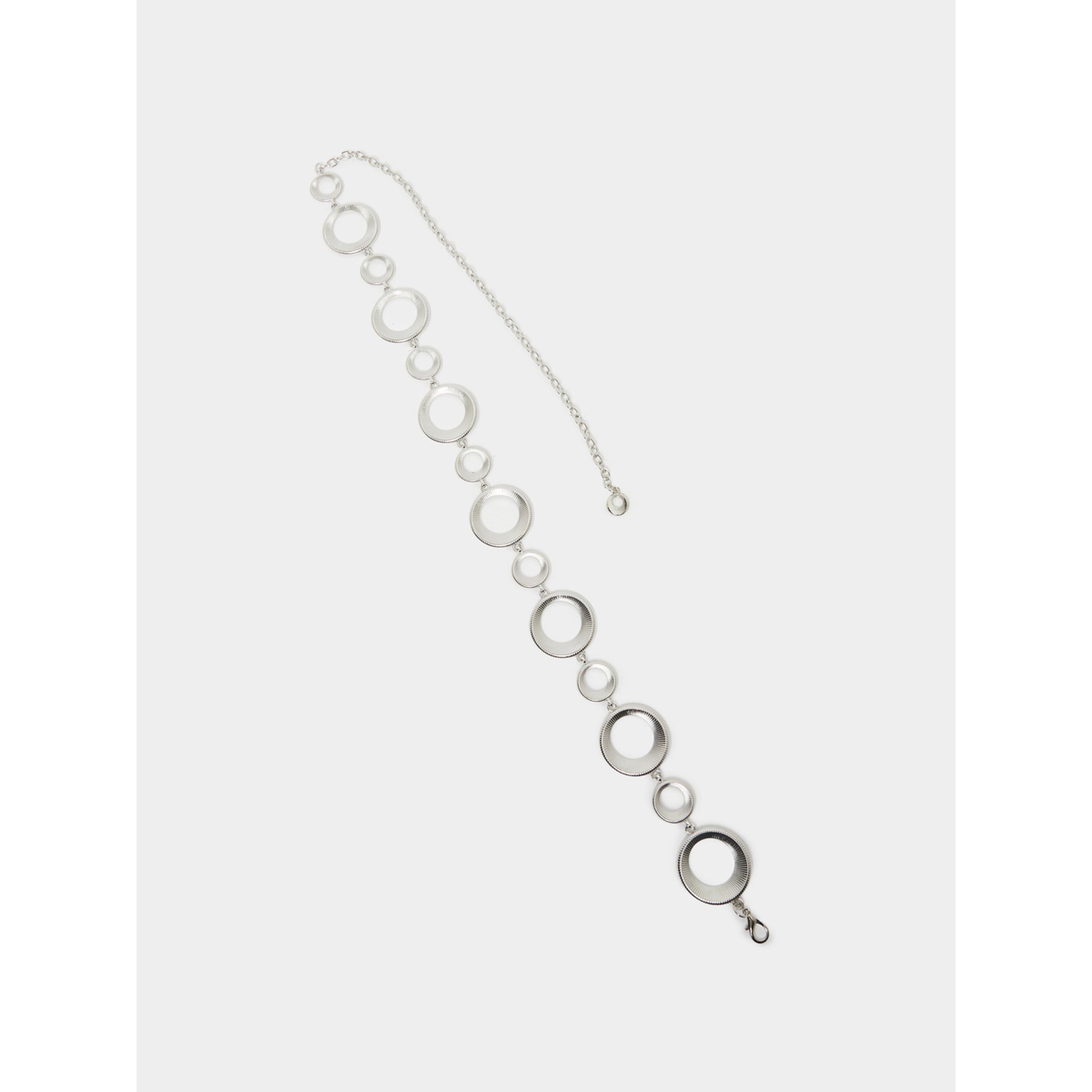 Styli Women Silver Chain Circle Link Belt-women-clothingaccessories-belts-image-2