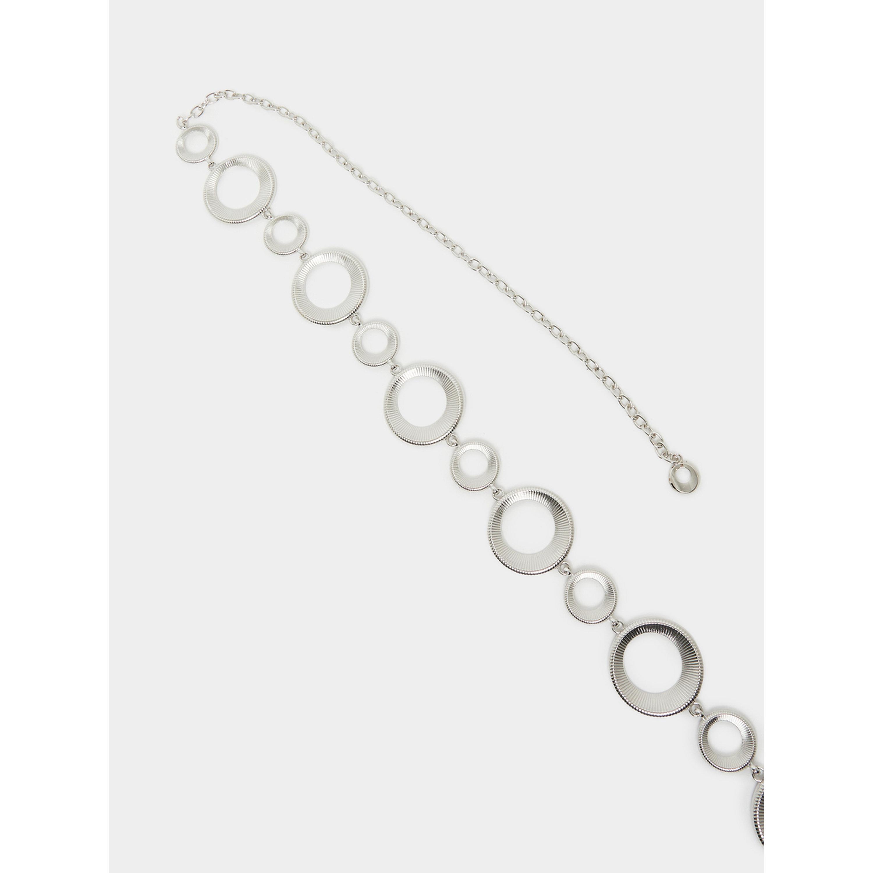 Styli Women Silver Chain Circle Link Belt-women-clothingaccessories-belts-image-4