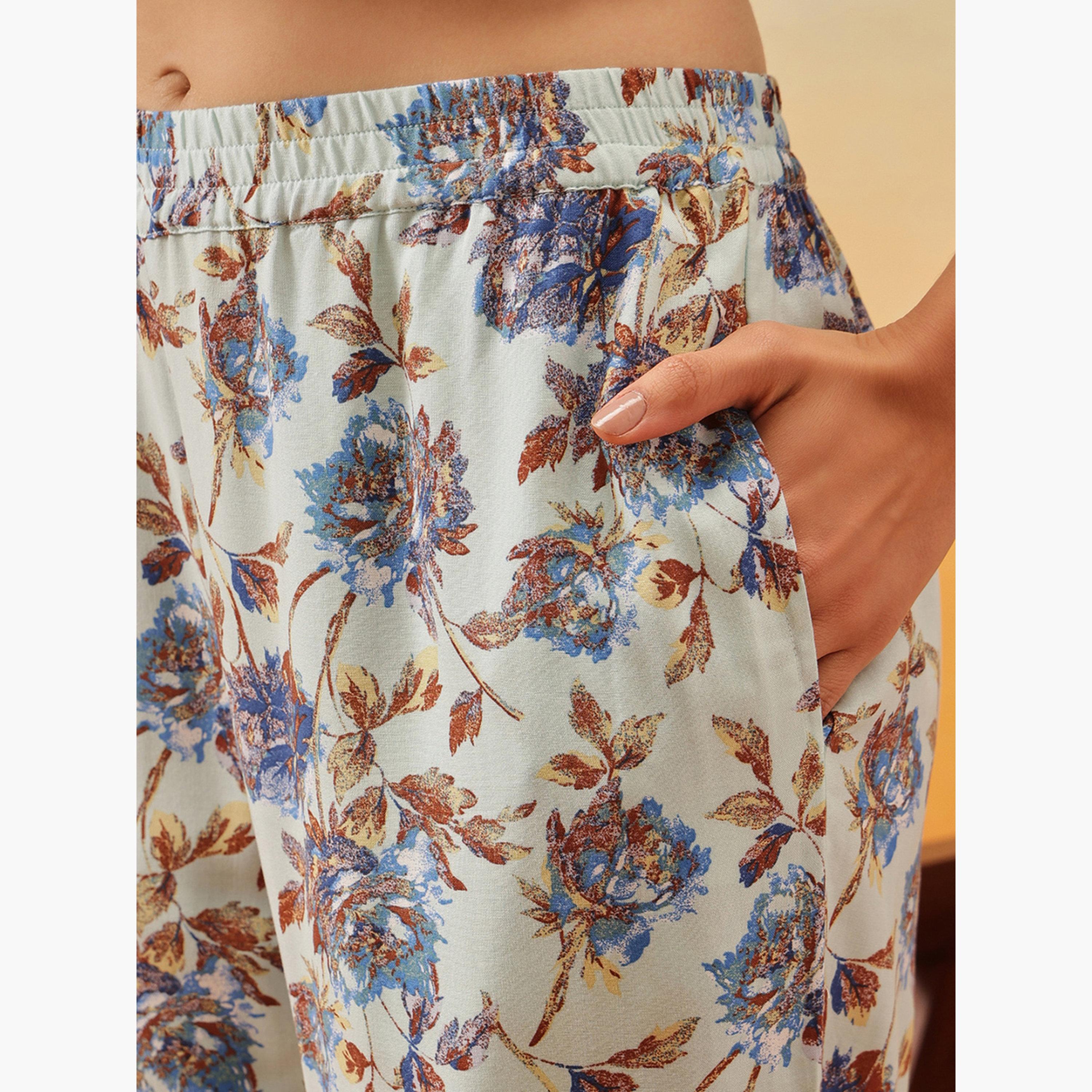 Clovia Floral Print Rayon Pyjama-women-clothing-nightwear-pyjamas-bottoms-image-6