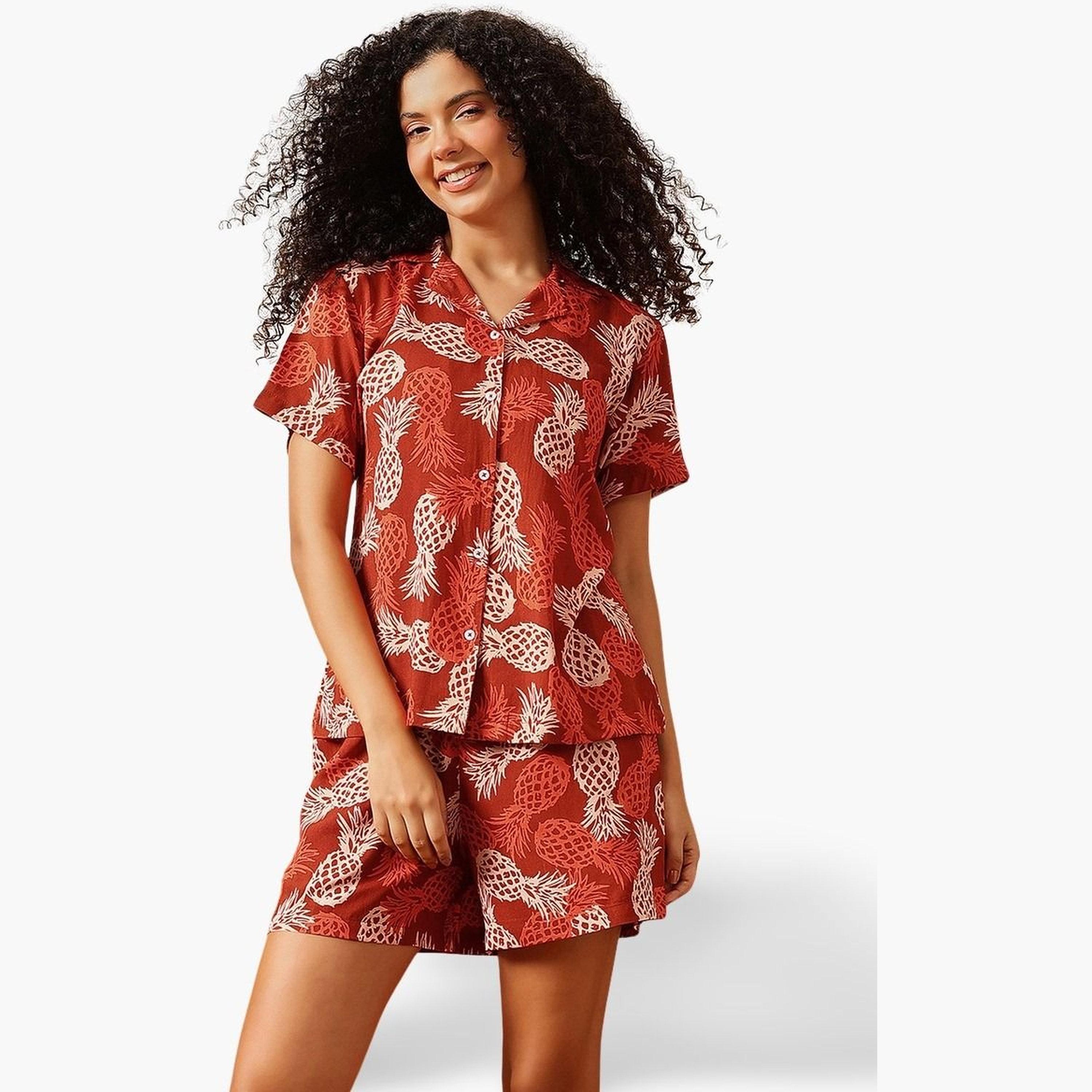 كلوفيا - قميص وشورت بأزرار مطبوعة بالفاكهة-women-clothing-nightwear-pyjamas-shortsets-image-6