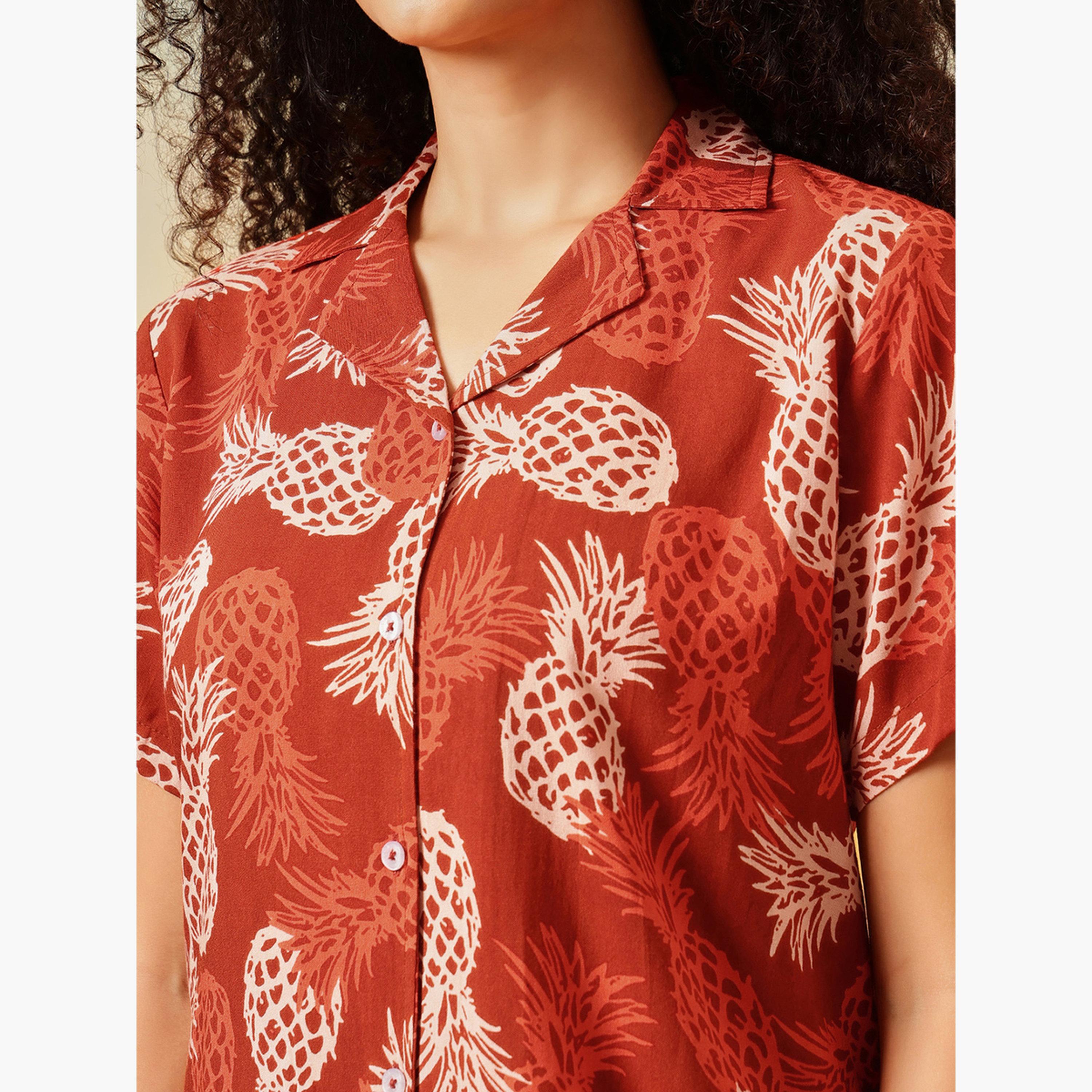 كلوفيا - قميص وشورت بأزرار مطبوعة بالفاكهة-women-clothing-nightwear-pyjamas-shortsets-image-1