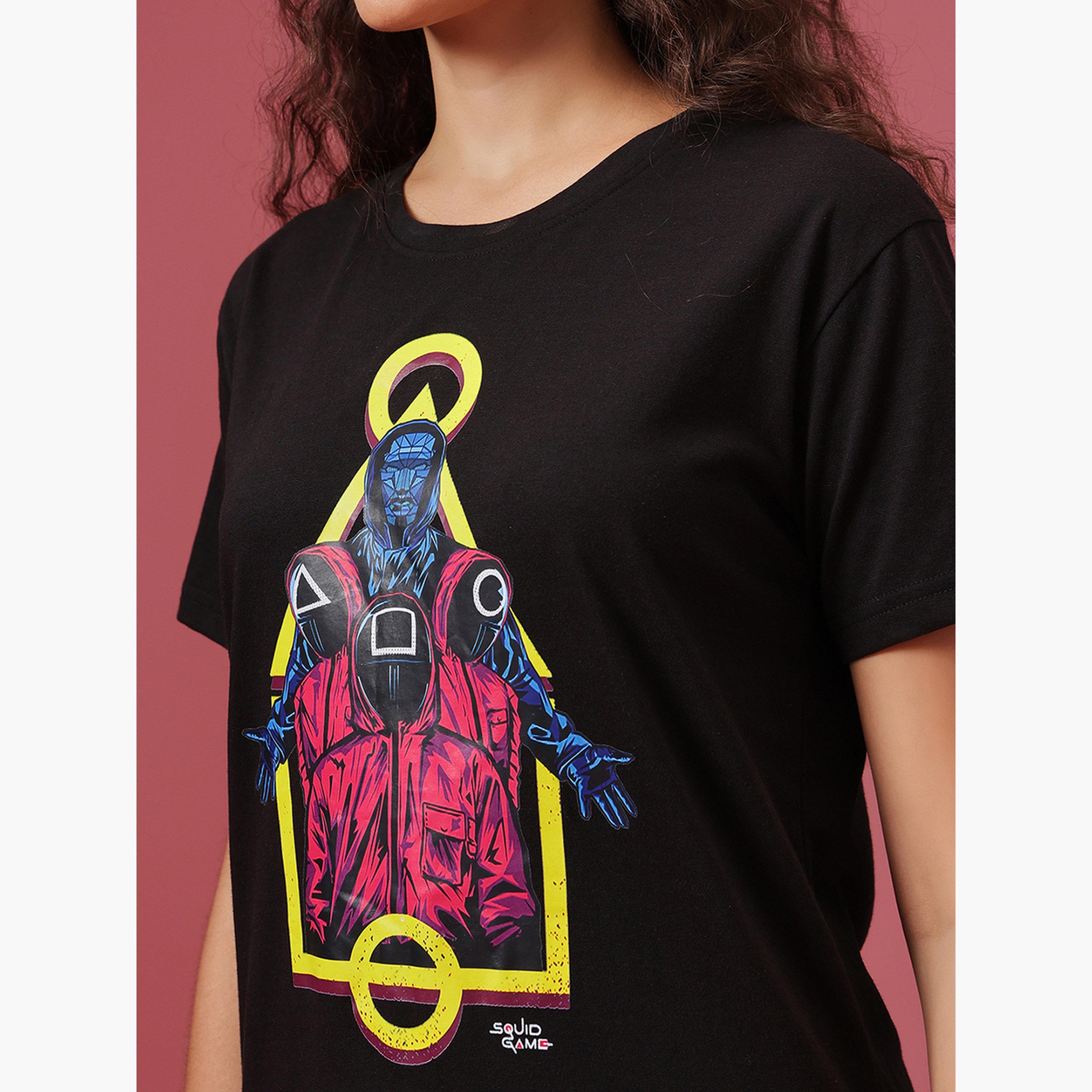 Clovia Cotton Graphic Print T-Shirt and Pyjama Set-women-clothing-nightwear-pyjamas-longsets-image-6