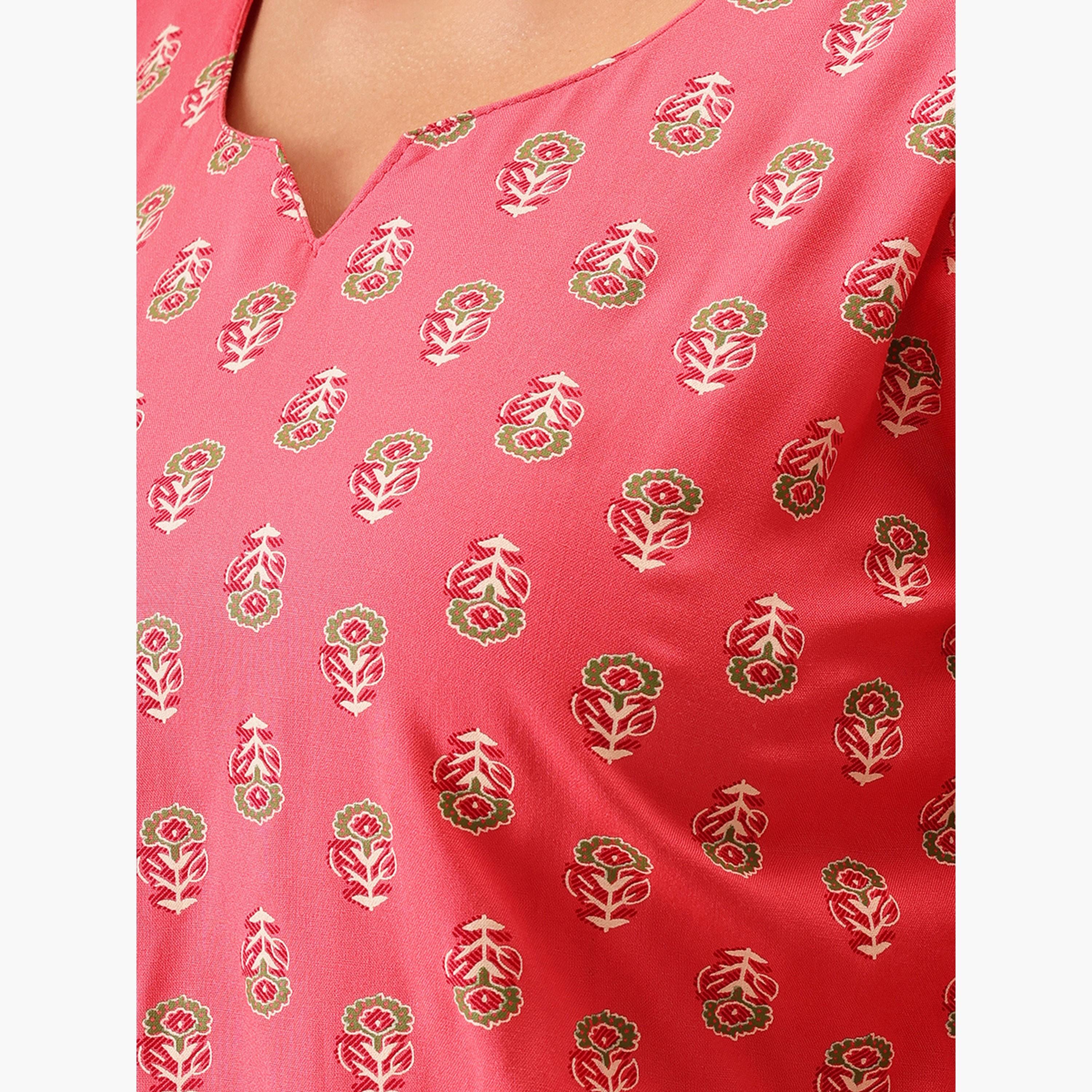 Clovia Rayon Floral Print Top and Pyjama Set-women-clothing-nightwear-pyjamas-longsets-image-6