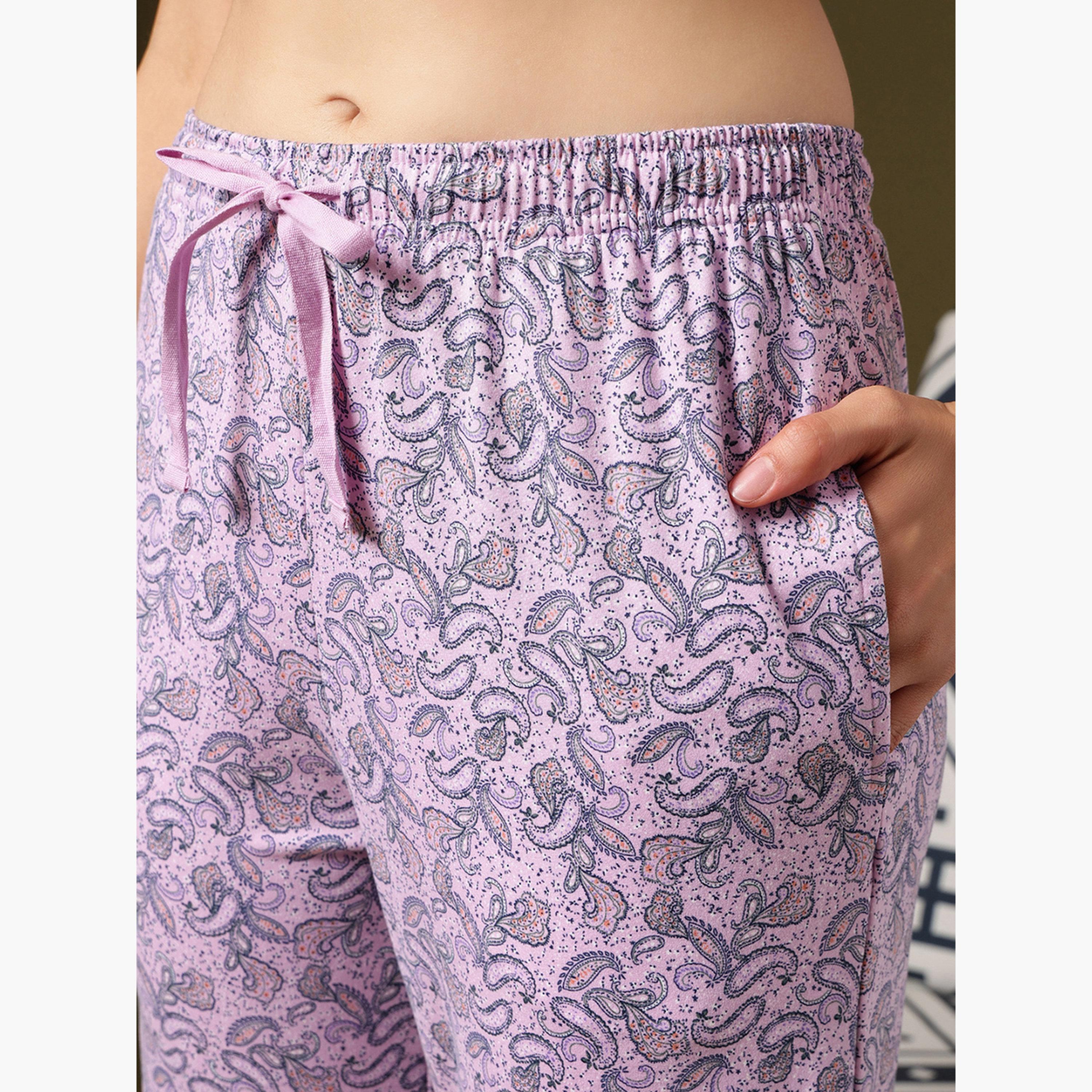 Clovia Paisley Print Shirt and Pyjama Set-women-clothing-nightwear-pyjamas-longsets-image-6