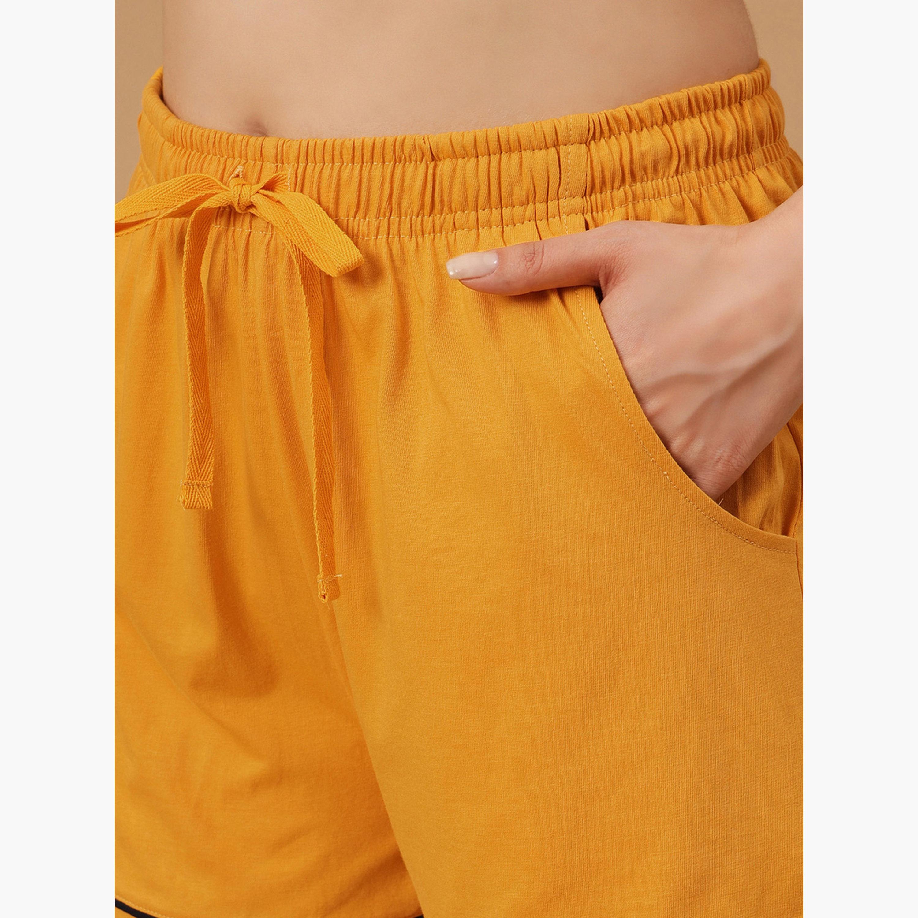 Clovia Solid Buttoned Shirt and Shorts Set - Cotton-women-clothing-nightwear-pyjamas-shortsets-image-6