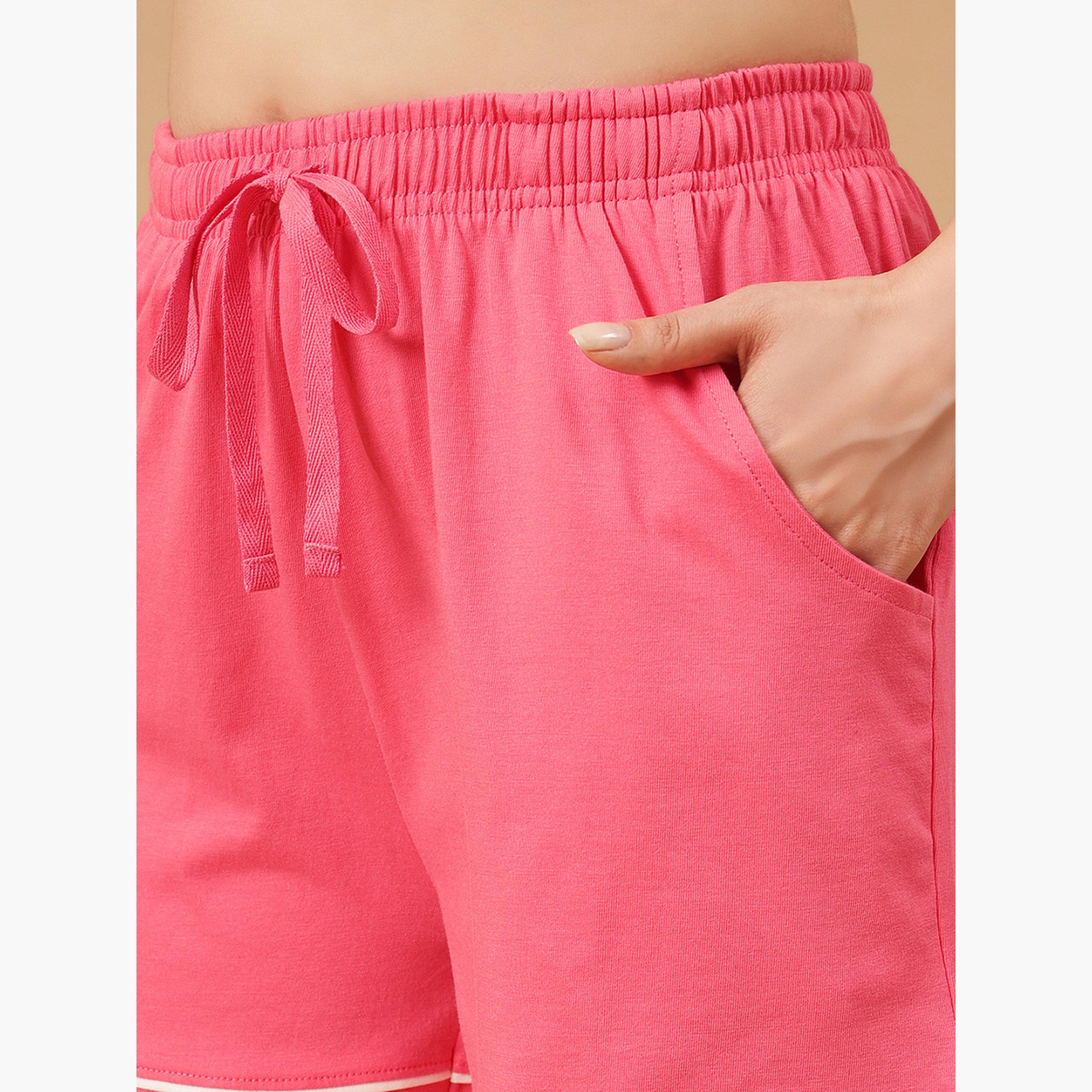 كلوفيا - قميص وشورت سادة بأزرار - قطن-women-clothing-nightwear-pyjamas-shortsets-image-2