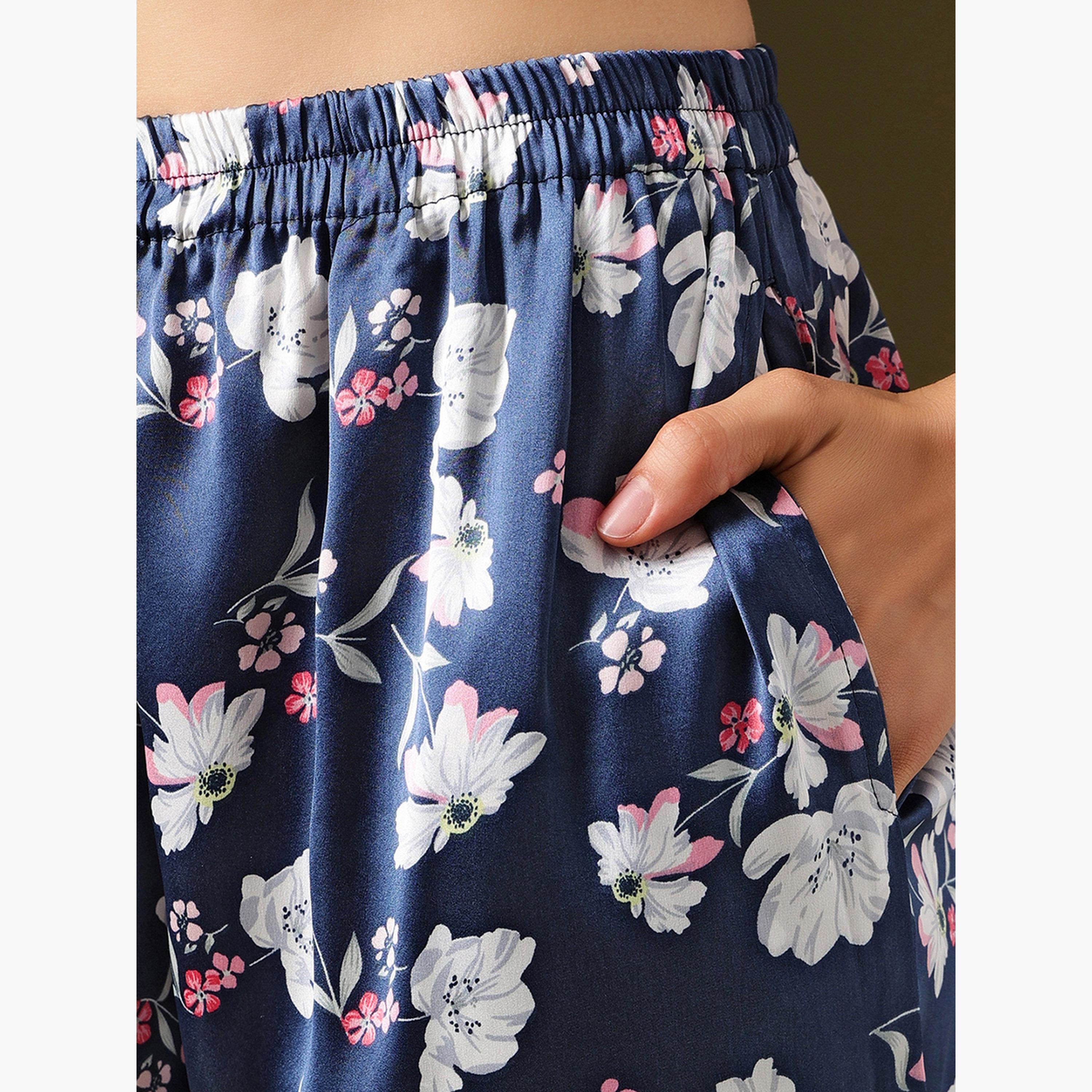 كلوفيا - بيجاما قميص ساتان بطبعة زهور-women-clothing-nightwear-pyjamas-longsets-image-6