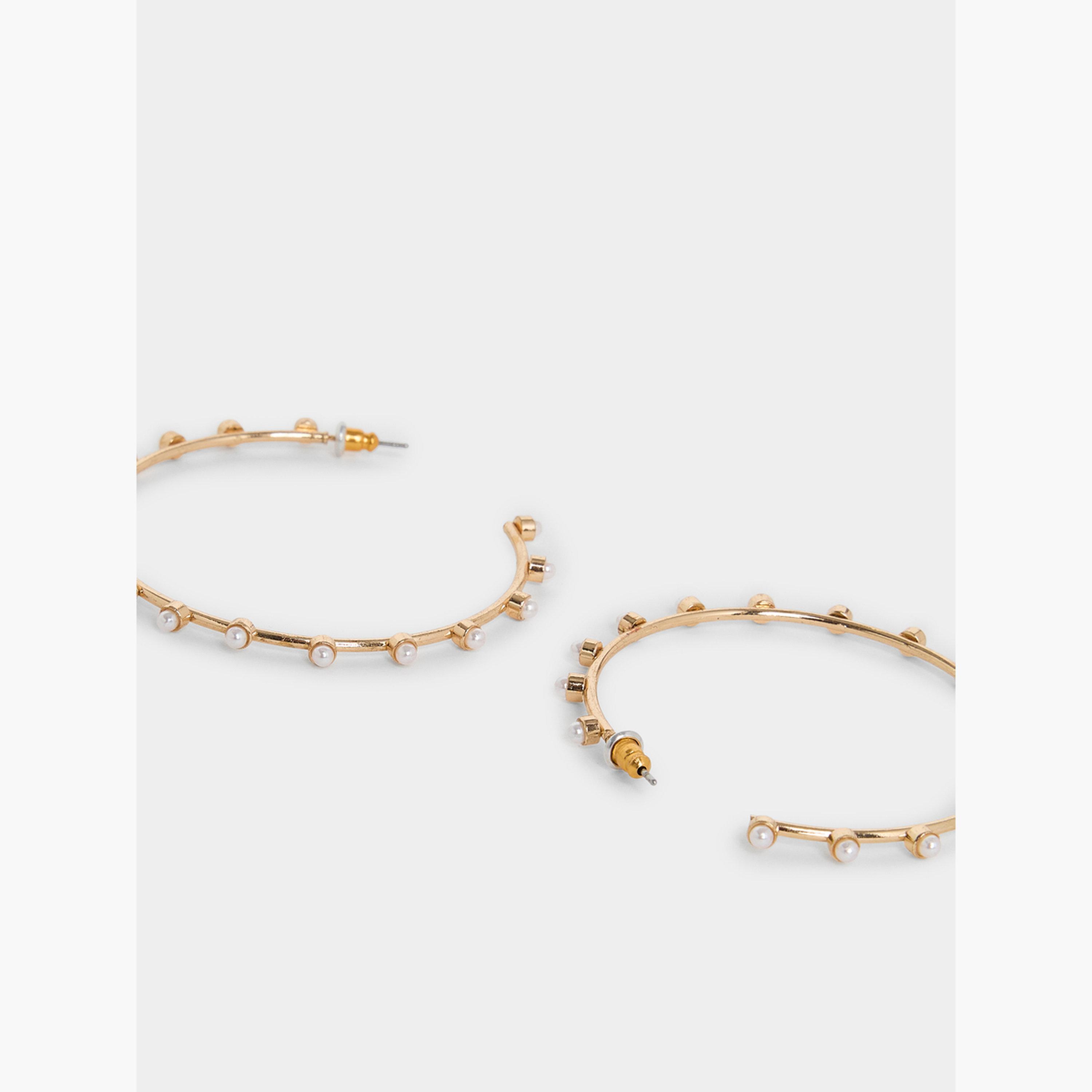 اقراط اذن مزينة بلؤلؤ صناعي-women-watchesandjewellery-jewellery-earrings-image-2