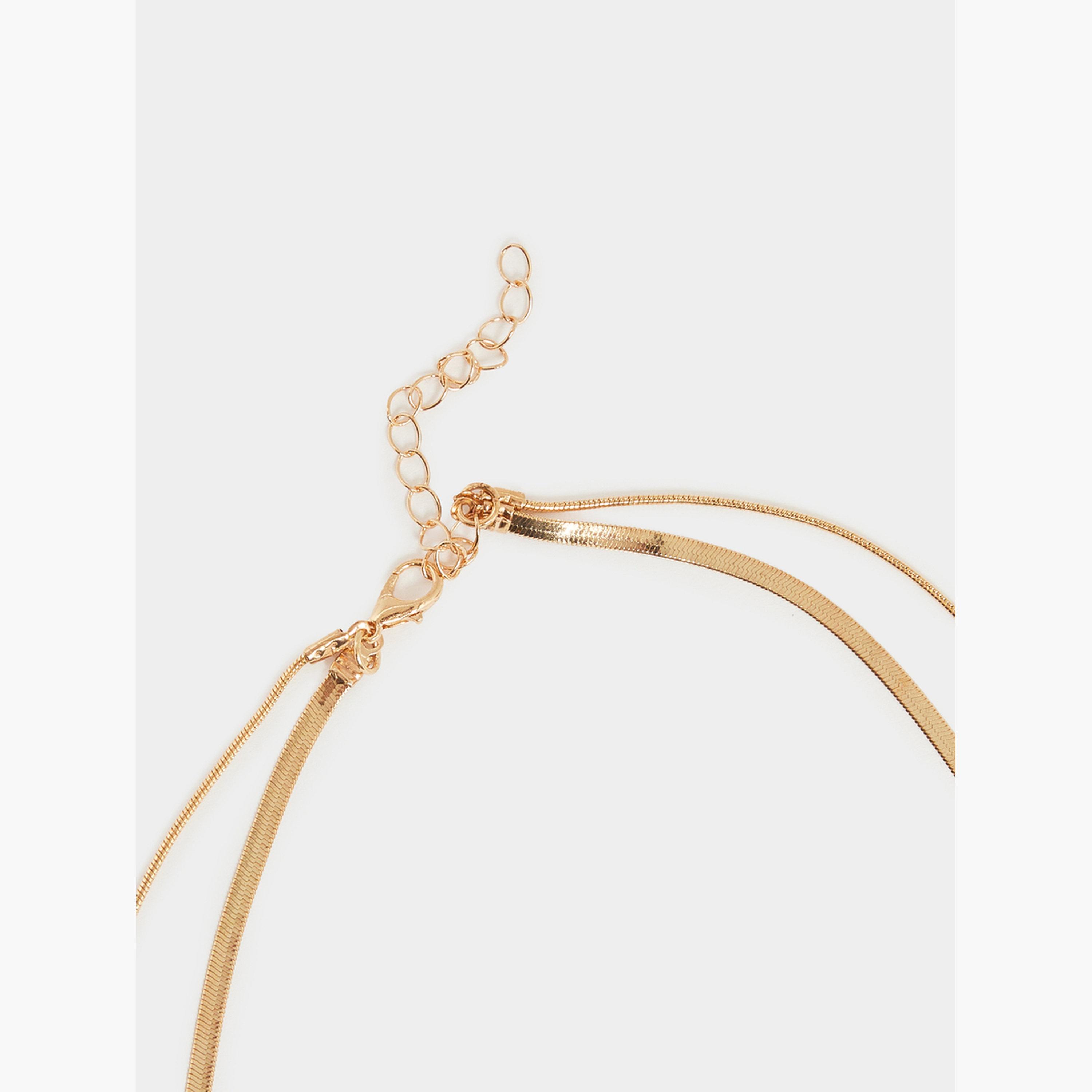 طقم قلادة بطبقتين بلونين متداخلين-women-watchesandjewellery-jewellery-necklacesandpendants-image-3