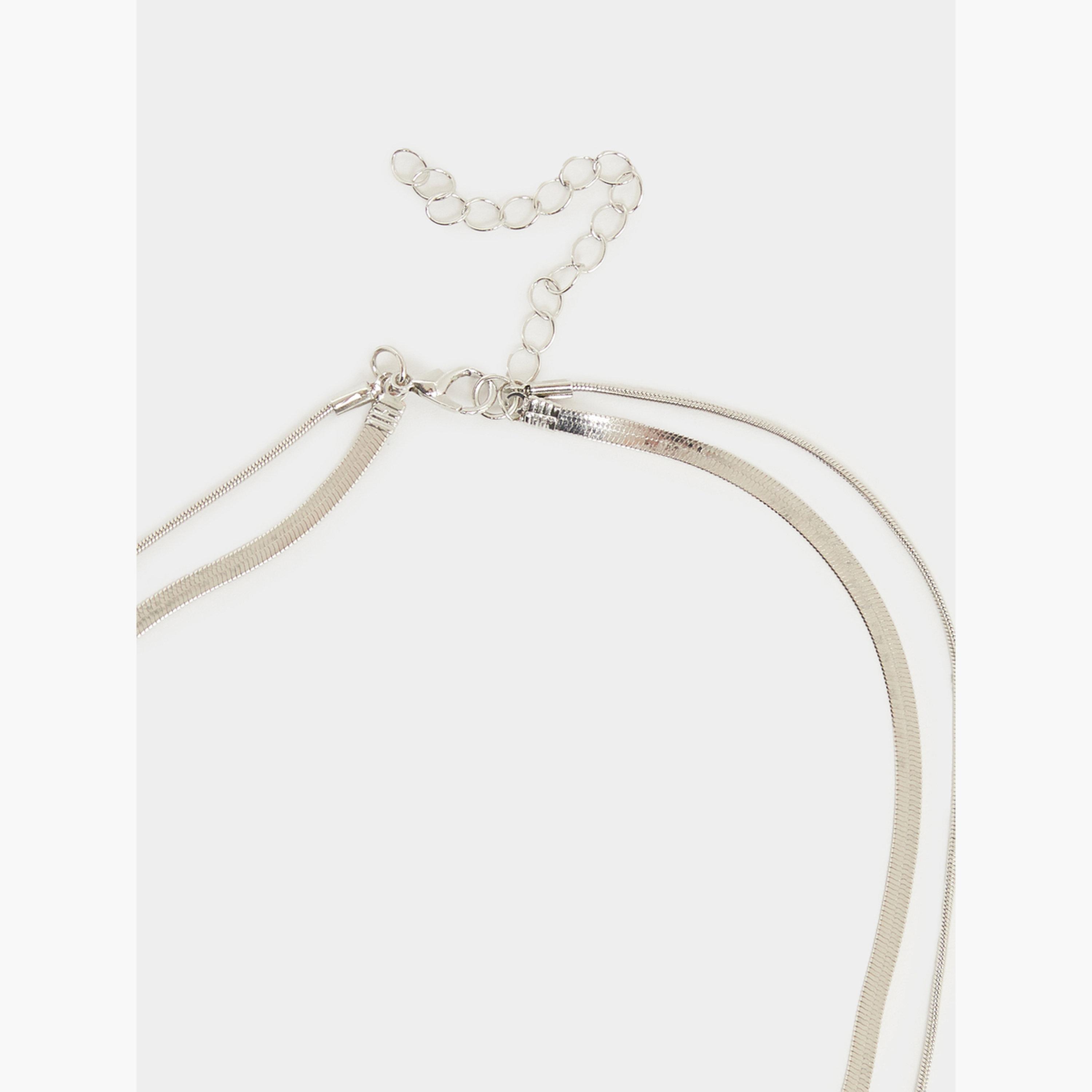 طقم قلادة بطبقتين بلونين متداخلين-women-watchesandjewellery-jewellery-necklacesandpendants-image-4