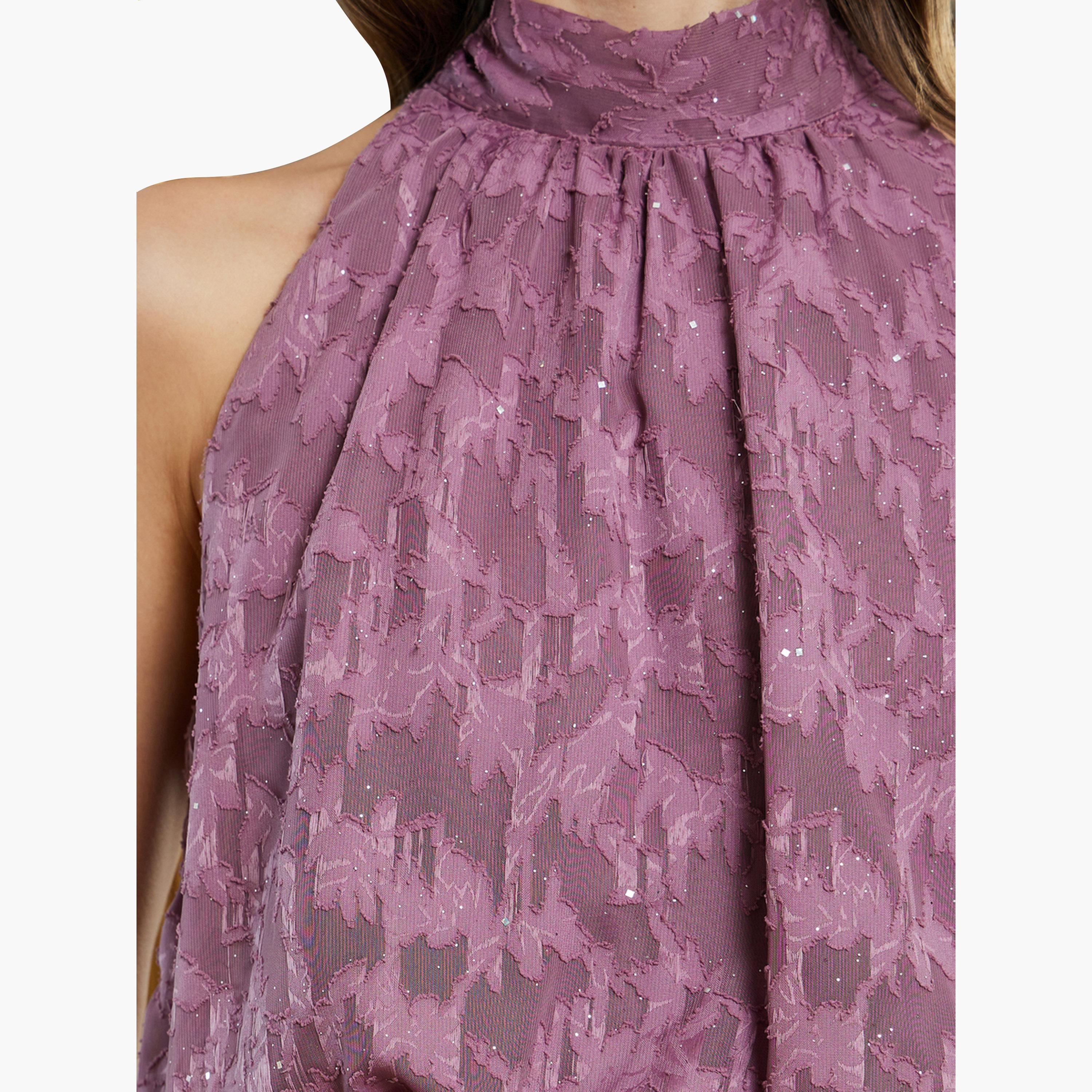 فستان طويل بتفاصيل جاكار وطبقات كشكش-women-clothing-dresses-image-4